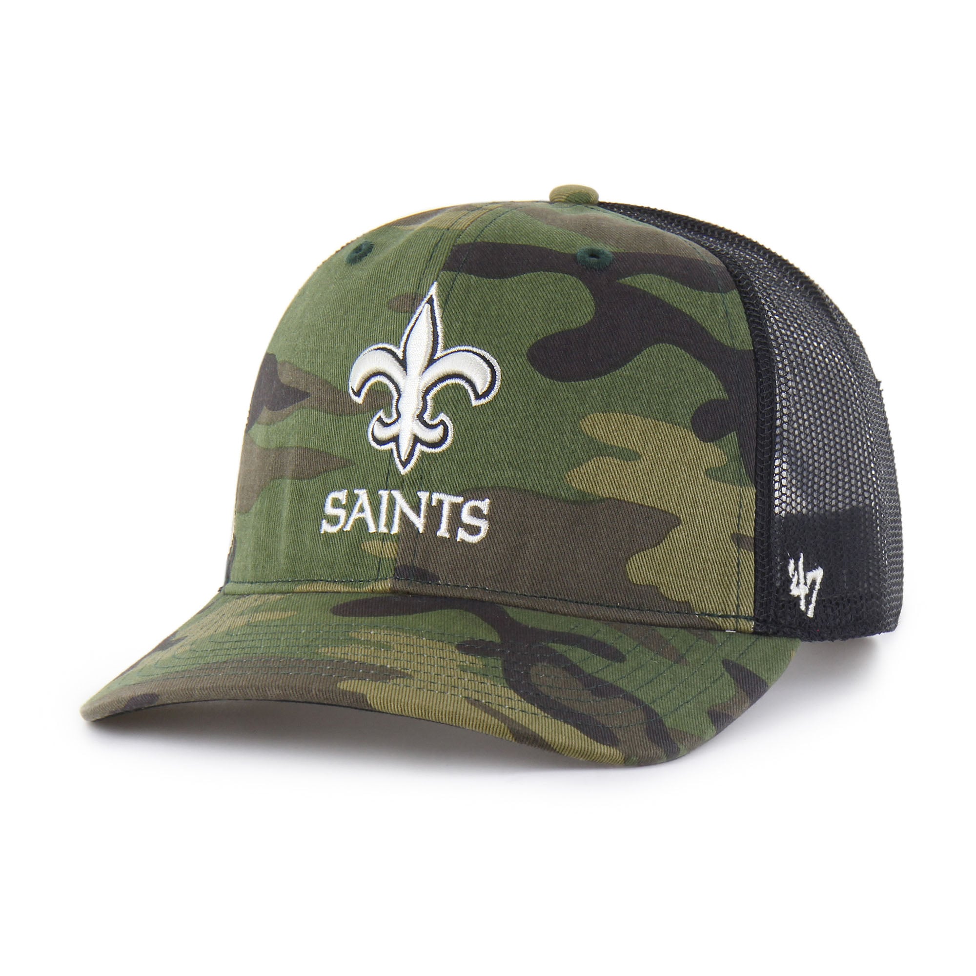 Men's '47  Camo New Orleans Saints Trucker Adjustable Hat