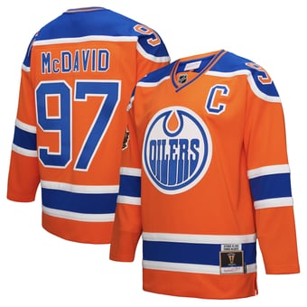 Men's Mitchell & Ness Connor McDavid Orange Edmonton Oilers Power Play Jersey