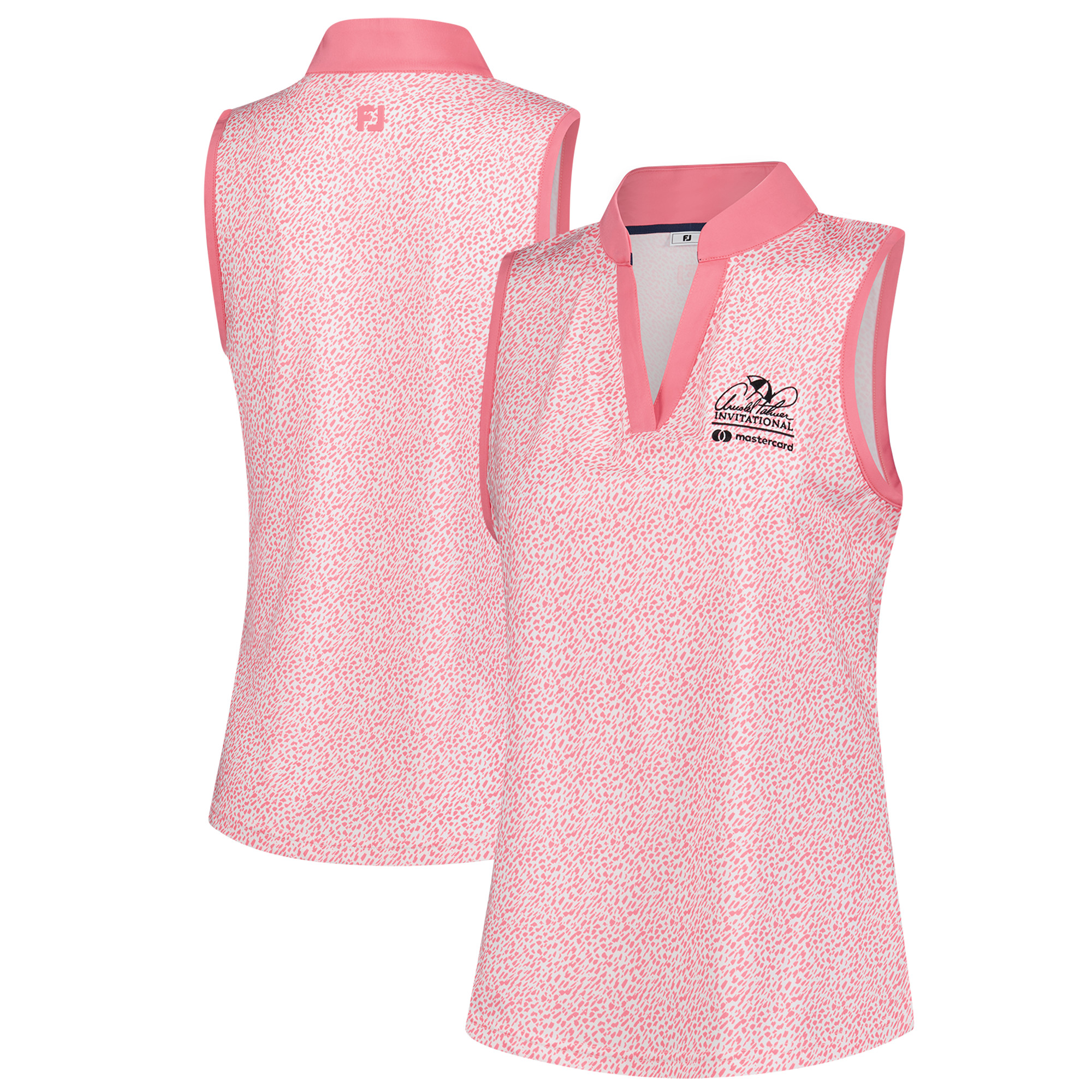 Women’s FootJoy Pink Arnold Palmer Invitational ProDry Printed Sleeveless Polo Women’s FootJoy Pink Arnold Palmer Invitational ProDry Printed Sleeveless Polo
