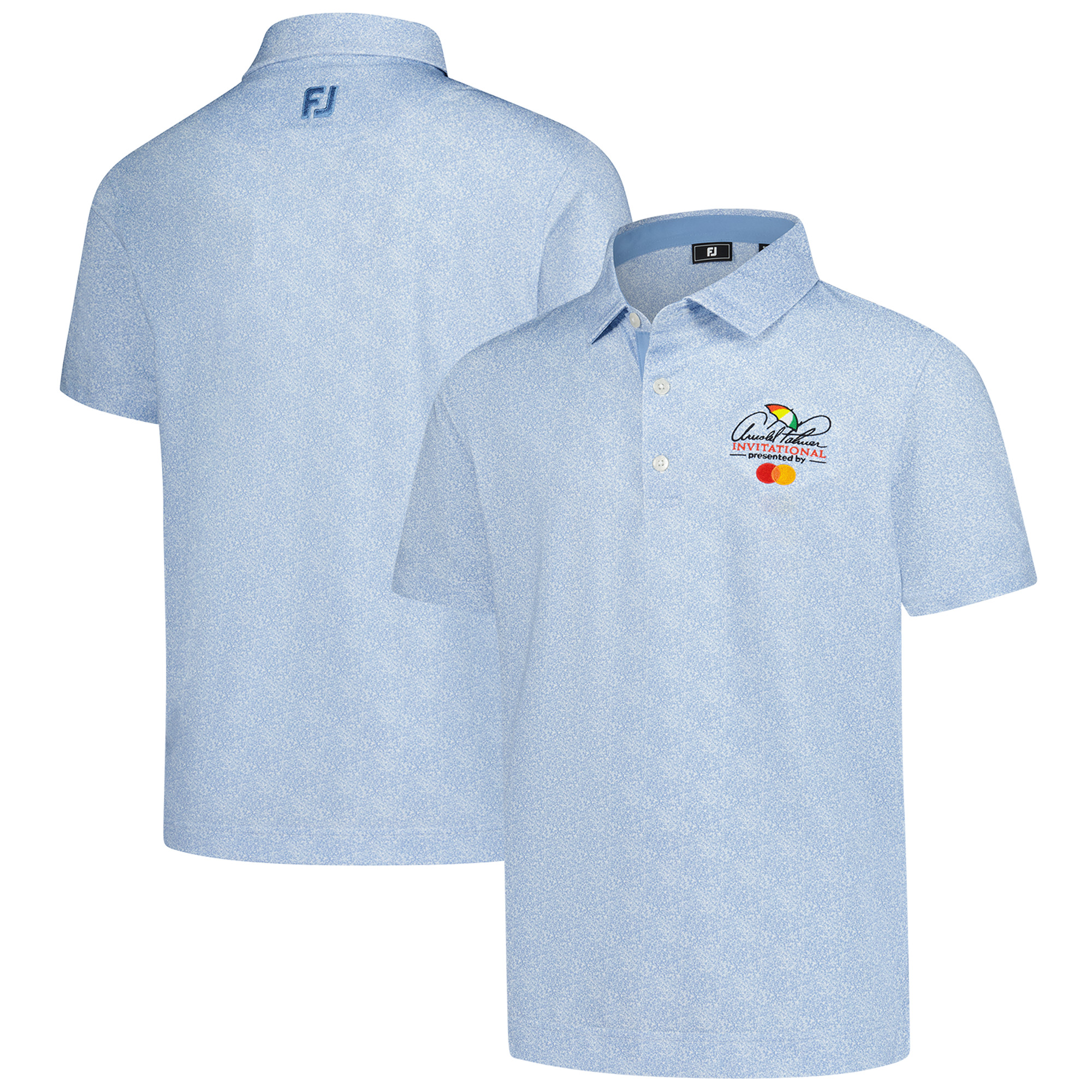 Youth FootJoy Light Blue Arnold Palmer Invitational Speckle Print Polo Youth FootJoy Light Blue Arnold Palmer Invitational Speckle Print Polo