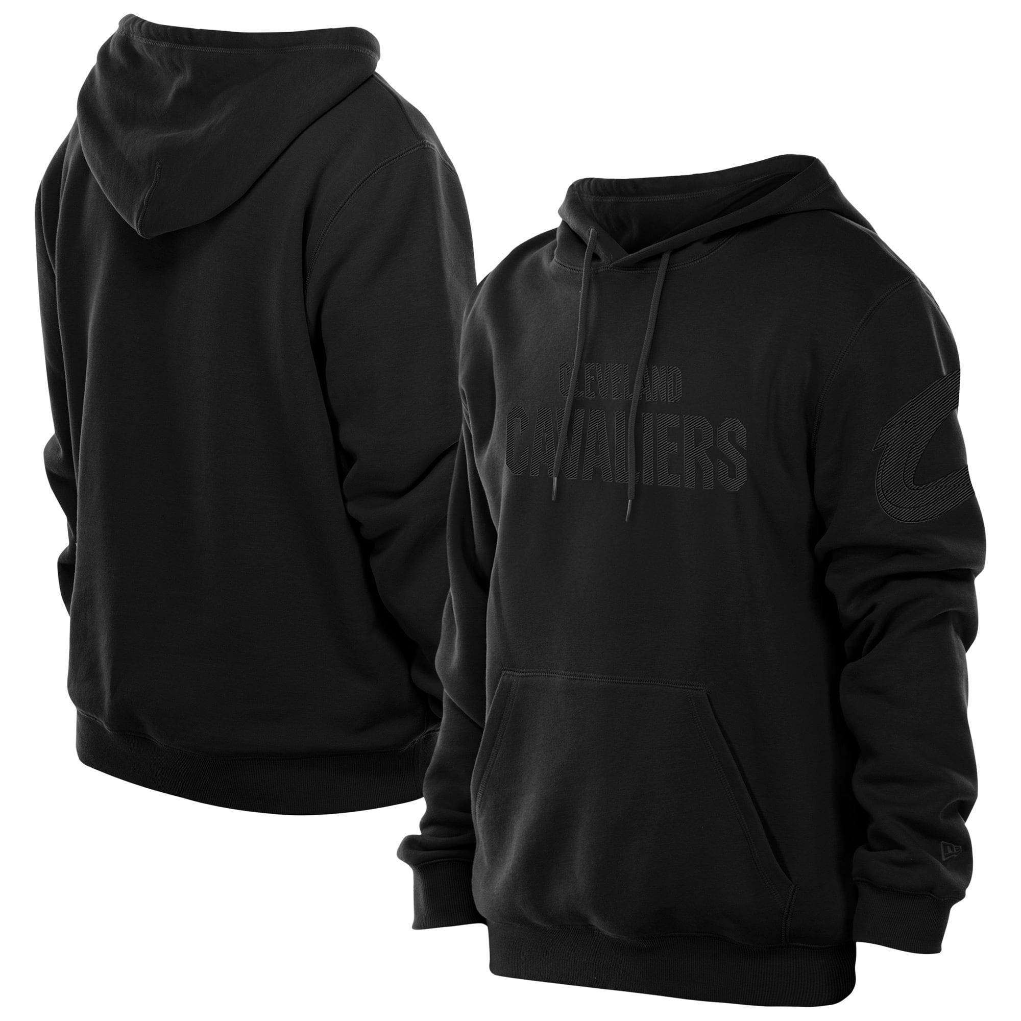 Men's New Era Black Cleveland Cavaliers Tonal Premium Pullover Hoodie