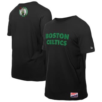 Men's New Era  Black Boston Celtics Premium Wordmark T-Shirt