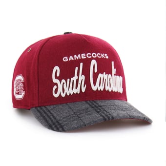 Unisex '47 Garnet South Carolina Gamecocks Windowpane Plaid Collection Hitch Adjustable Hat