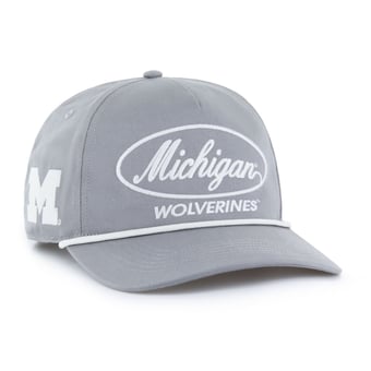 Men's '47 Gray Michigan Wolverines Contemporary Basics Foundational Rope Hitch Adjustable Hat
