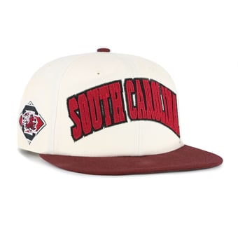 Unisex '47  Natural South Carolina Gamecocks Crossover Off Hand Captain Adjustable Hat