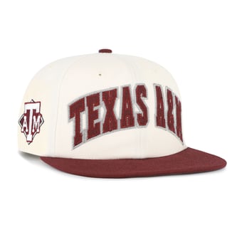 Unisex '47  Natural Texas A&M Aggies Crossover Off Hand Captain Adjustable Hat