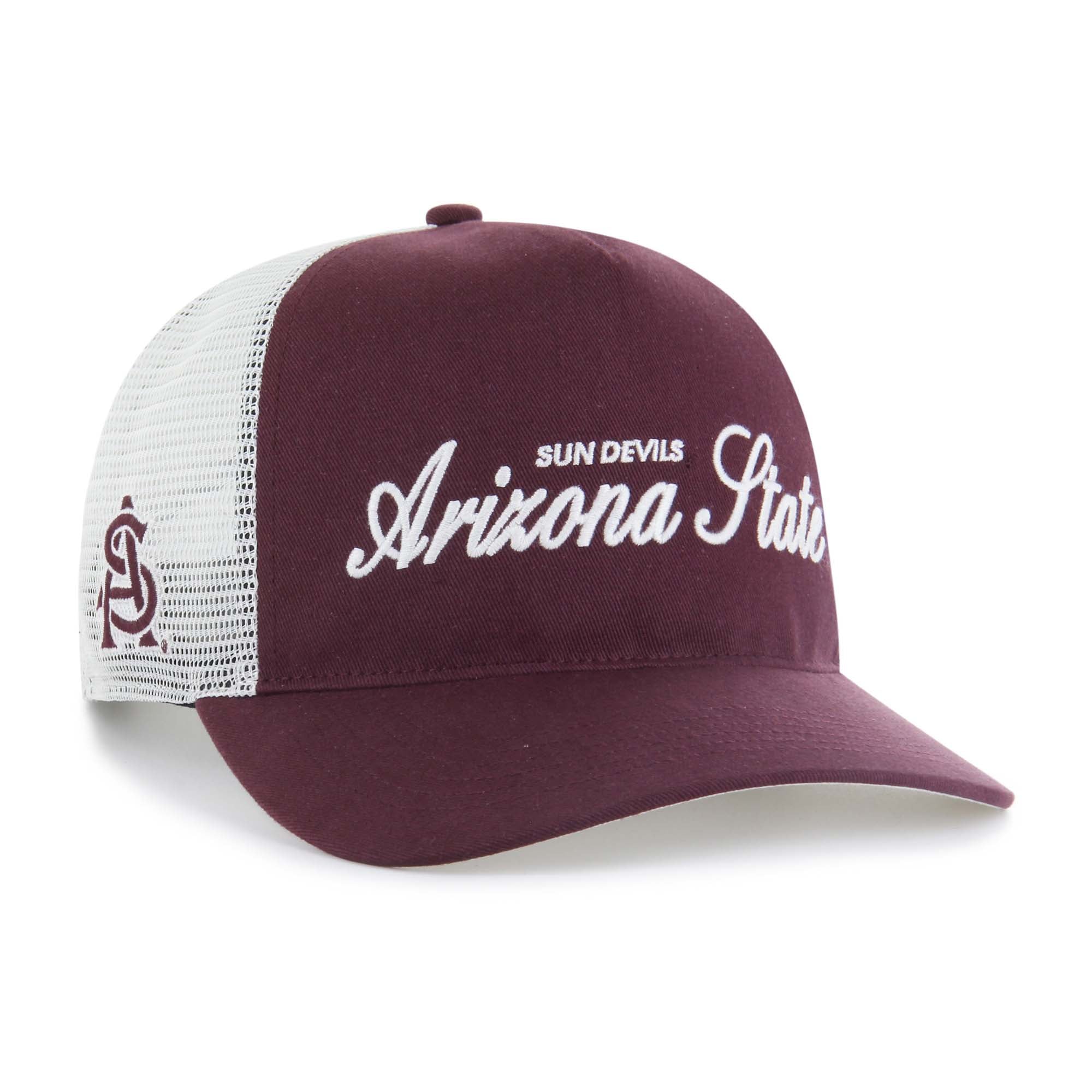 Unisex '47 Maroon Arizona State Sun Devils Contemporary Basics Foundation Trucker Hitch Adjustable Hat