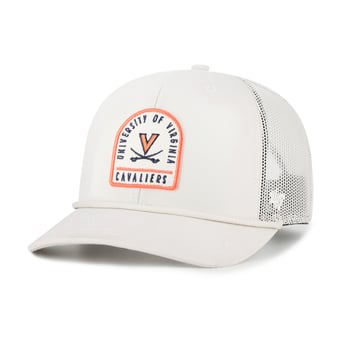 Unisex '47  Cream Virginia Cavaliers Core & Inline Gravestone Adjustable Trucker Hat