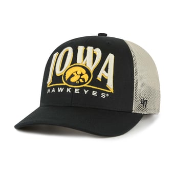 Men's '47 Black Iowa Hawkeyes Arid Adjustable Trucker Hat