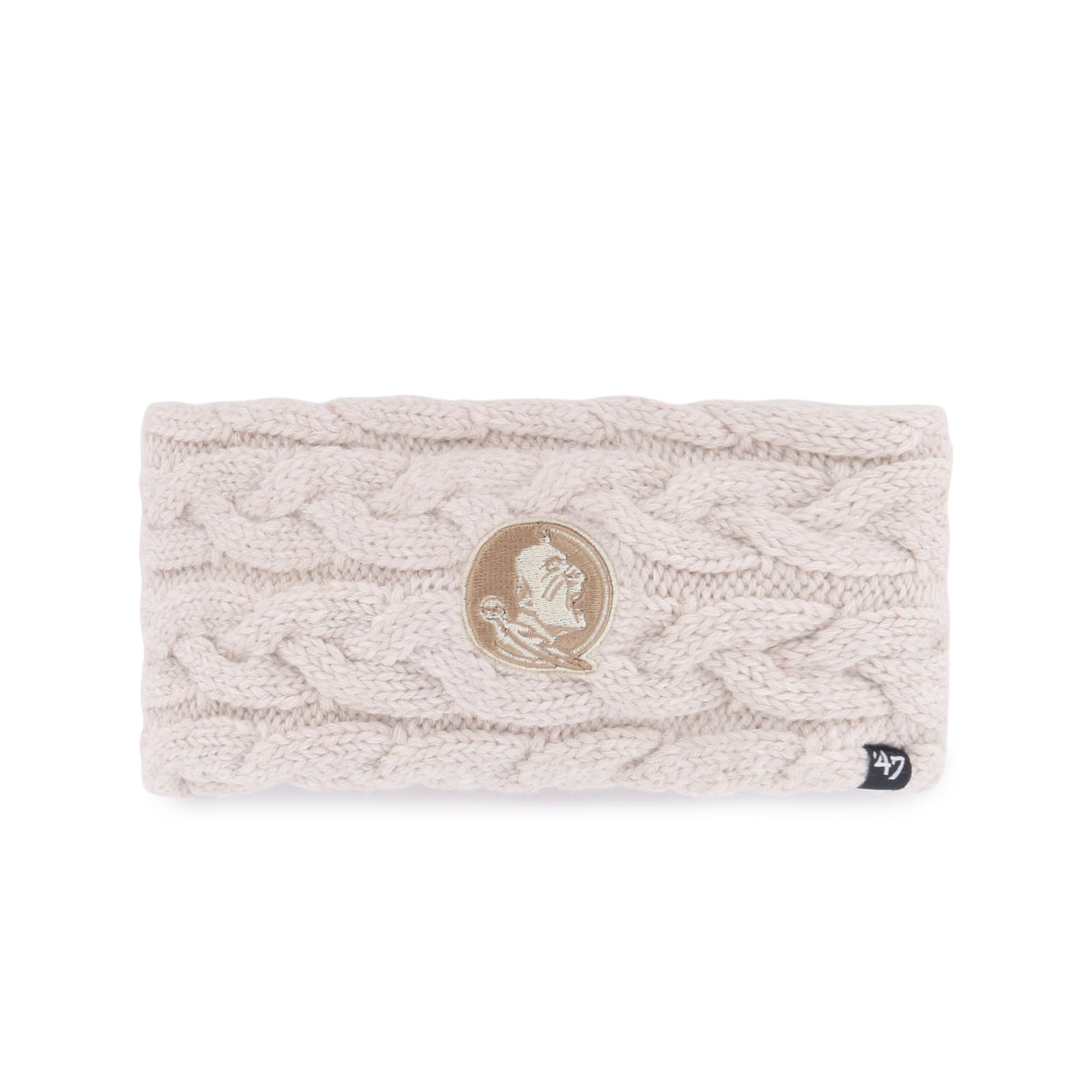 Women's '47  Natural Florida State Seminoles Core & Inline Latte Knit Headband