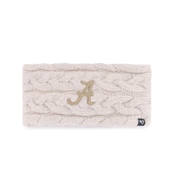 Women's '47  Natural Alabama Crimson Tide Core & Inline Latte Knit Headband