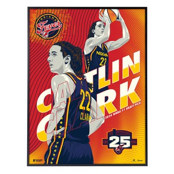 Phenom Gallery Caitlin Clark Indiana Fever WNBA Debut 18" x 24" Deluxe Framed Serigraph