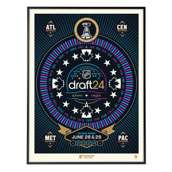 Phenom Gallery   2024 NHL Draft 18" x 24" Deluxe Framed Serigraph