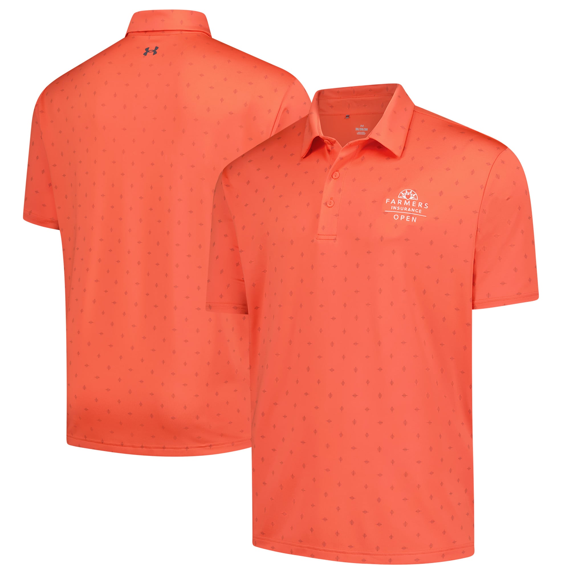 Men's Under Armour  Orange 2025 Farmers Insurance Open Drive Leaf Lane Polo