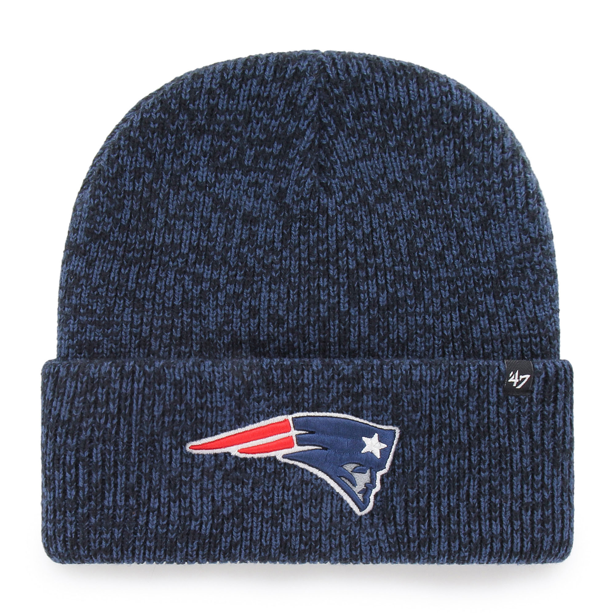 Men's '47  Heather Navy New England Patriots Brain Freeze Cuffed Knit Hat
