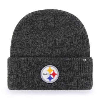 Men's '47  Heather Black Pittsburgh Steelers Brain Freeze Cuffed Knit Hat