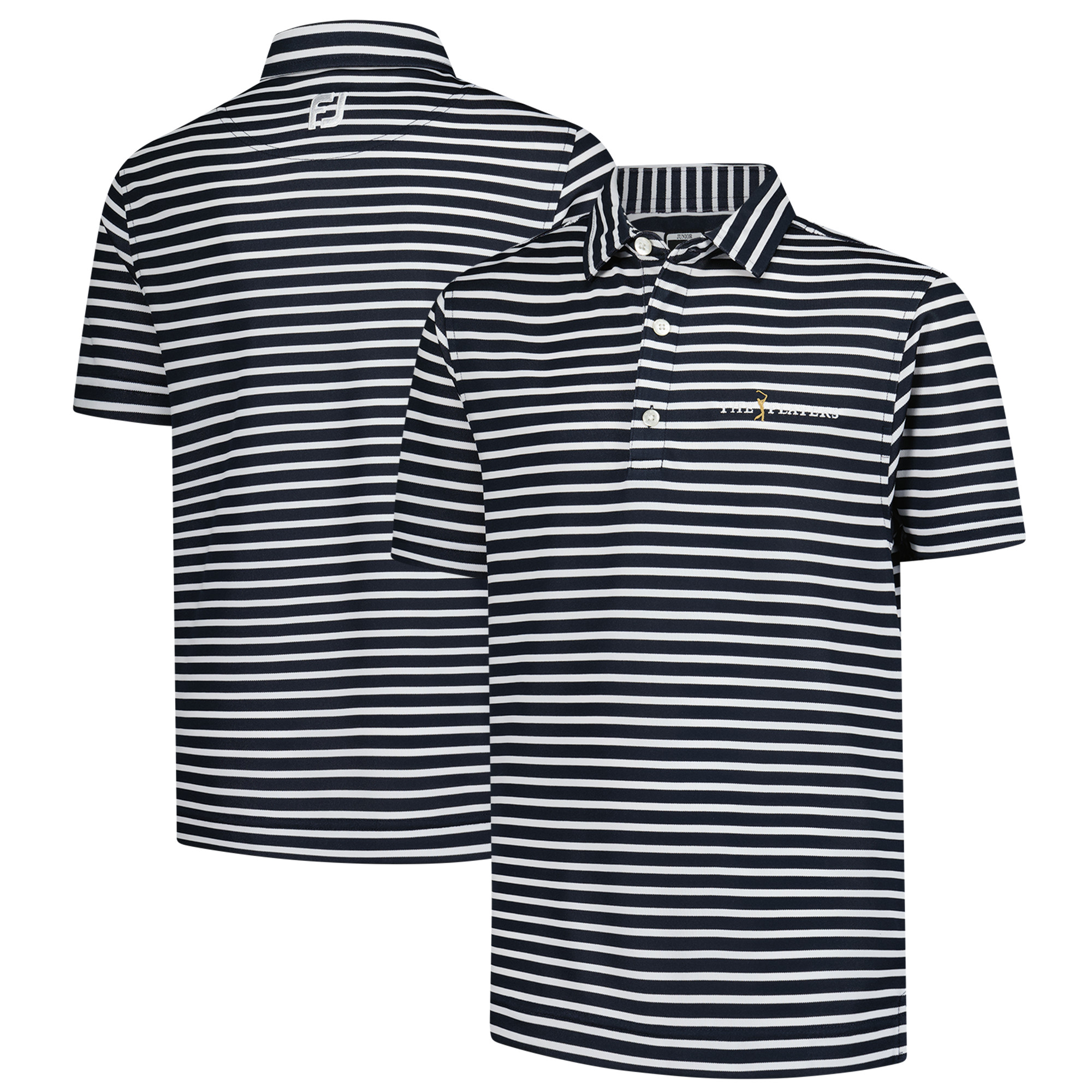 Youth FootJoy Navy THE PLAYERS Striped Pique Polo Youth FootJoy Navy THE PLAYERS Striped Pique Polo