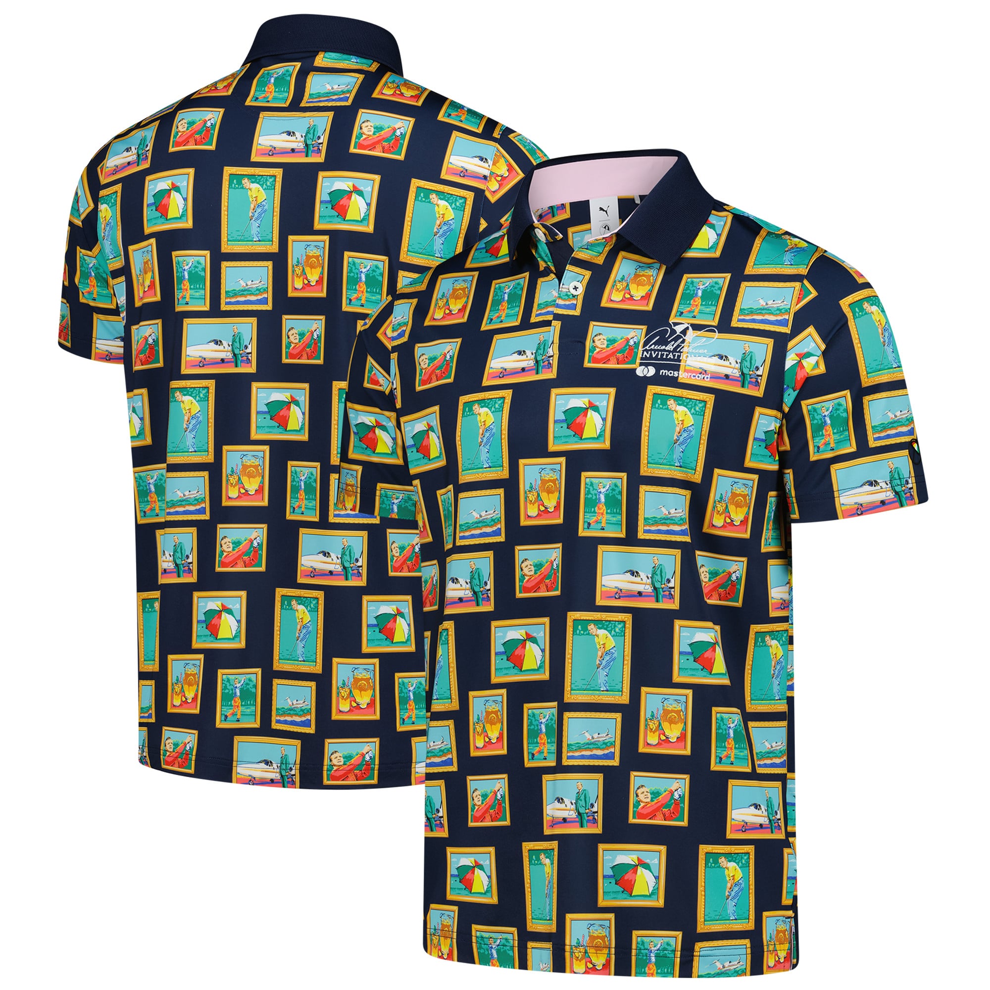 Men's Puma  Navy Arnold Palmer Invitational Photo MATTR Polo