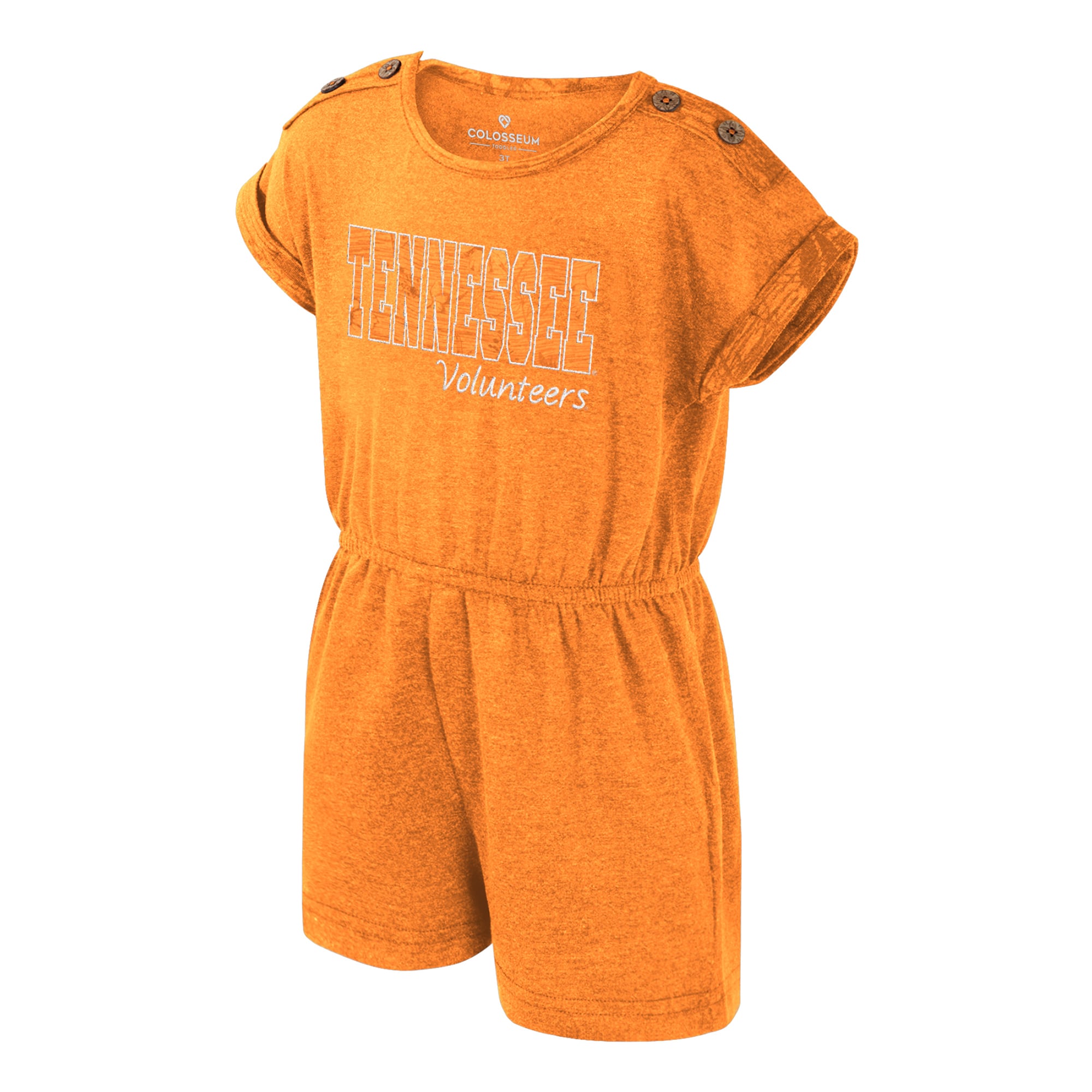 Girls Toddler Colosseum Tennessee Orange Tennessee Volunteers Cinder Romper