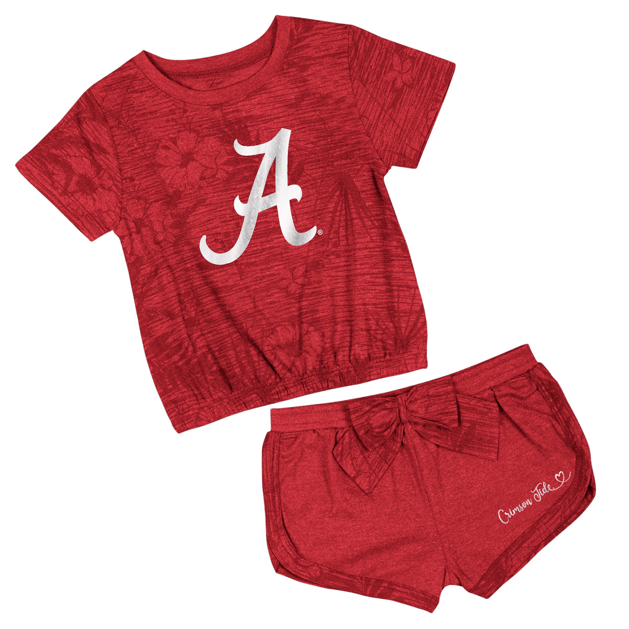 Toddler Colosseum Crimson Alabama Crimson Tide Fern T-Shirt and Shorts Set