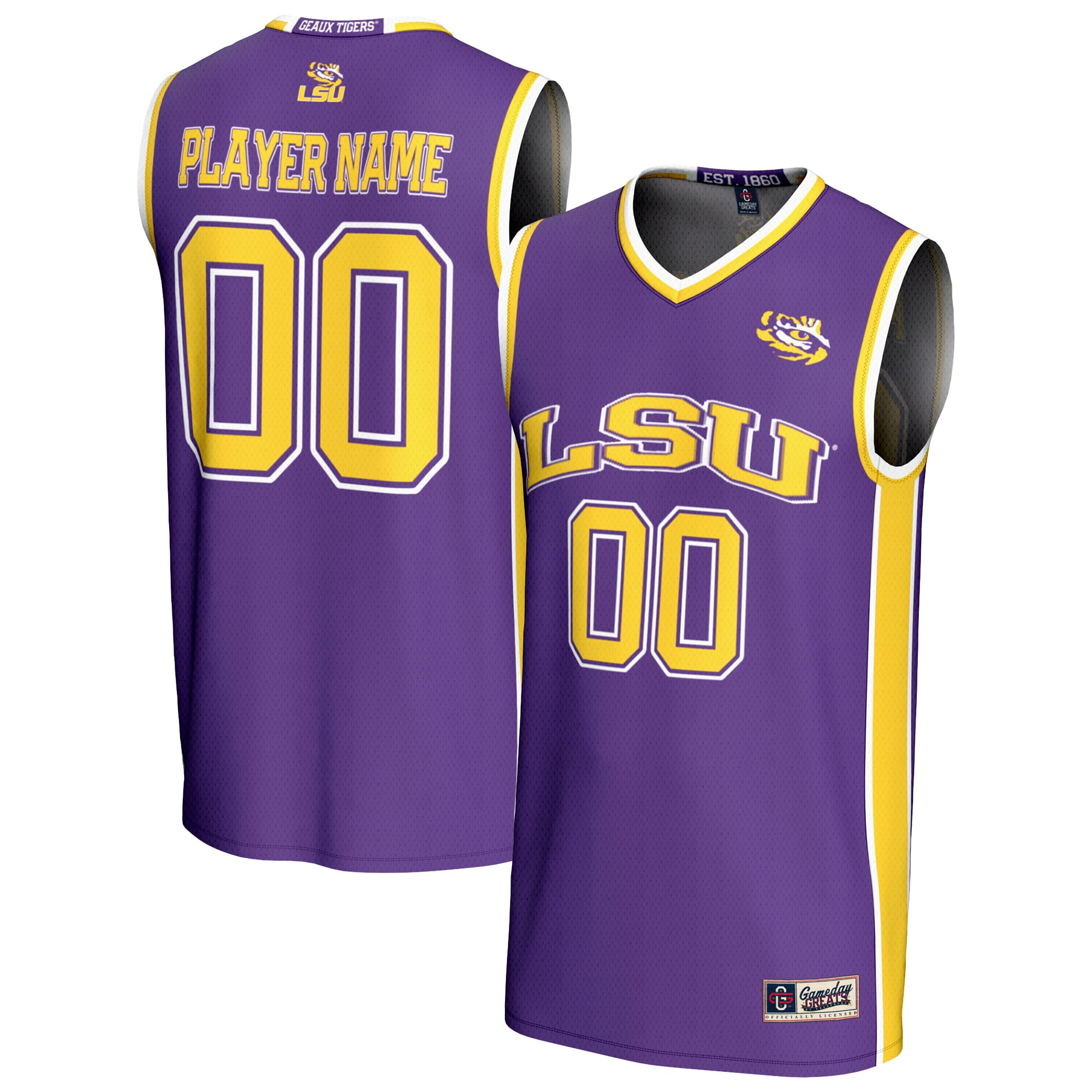 Youth GameDay Greats Purple LSU Tigers NIL Pick-A-Player Lightweight Collegiate Men's Basketball Fashion Jersey