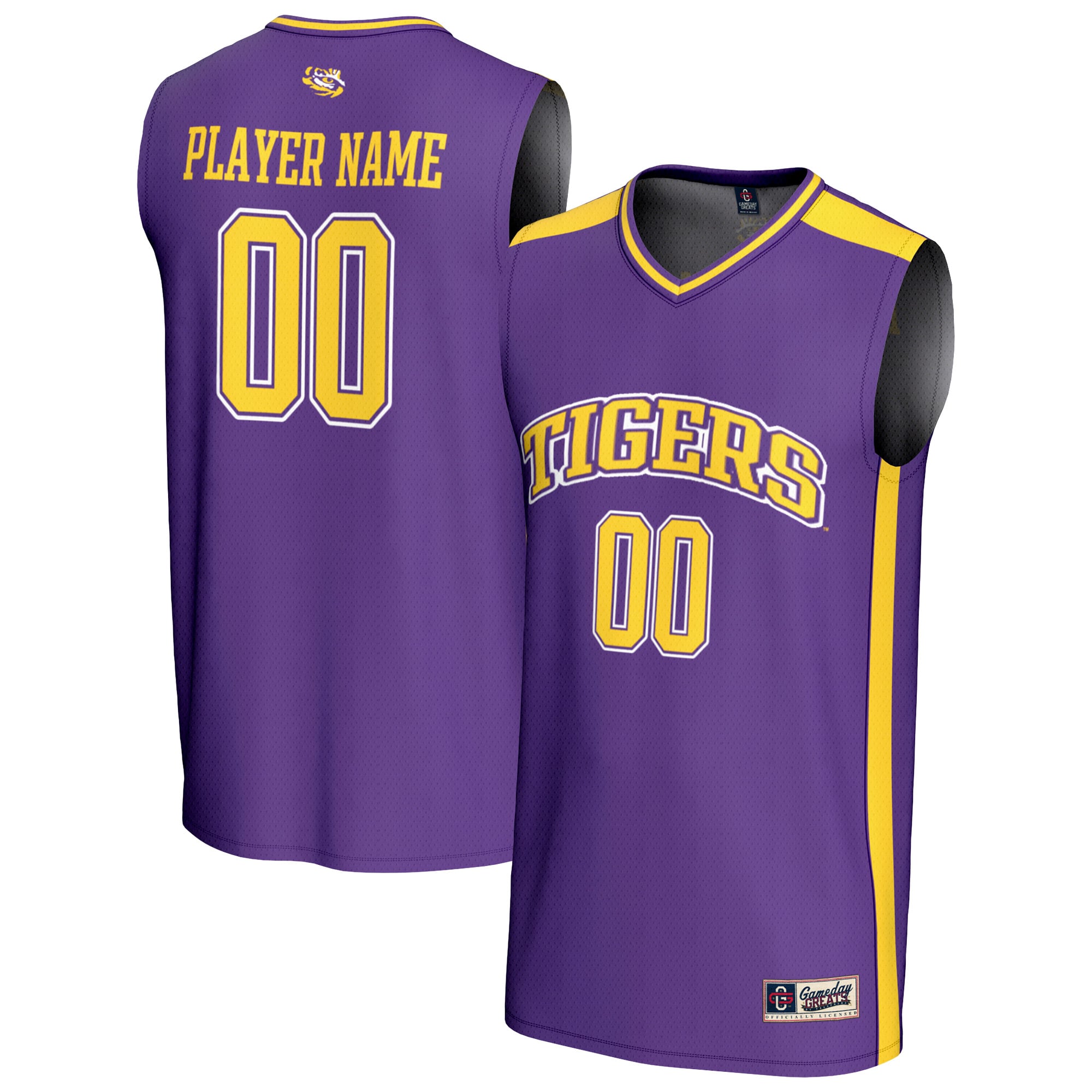 Youth GameDay Greats Purple LSU Tigers NIL Pick-A-Player Lightweight Collegiate Men's Basketball Fashion Jersey