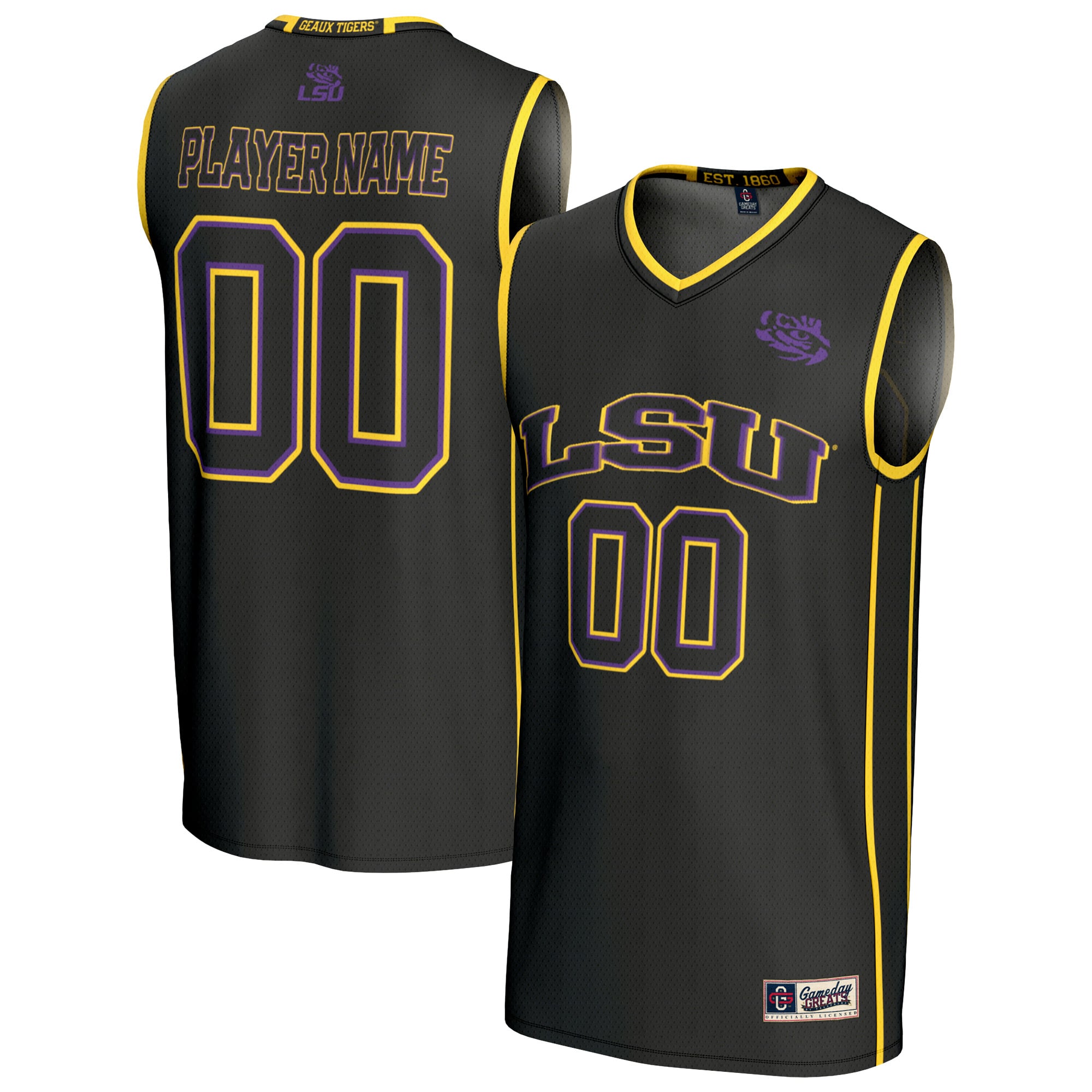 Unisex GameDay Greats Black LSU Tigers NIL Pick-A-Player Lightweight Collegiate Women's Basketball Fashion Jersey