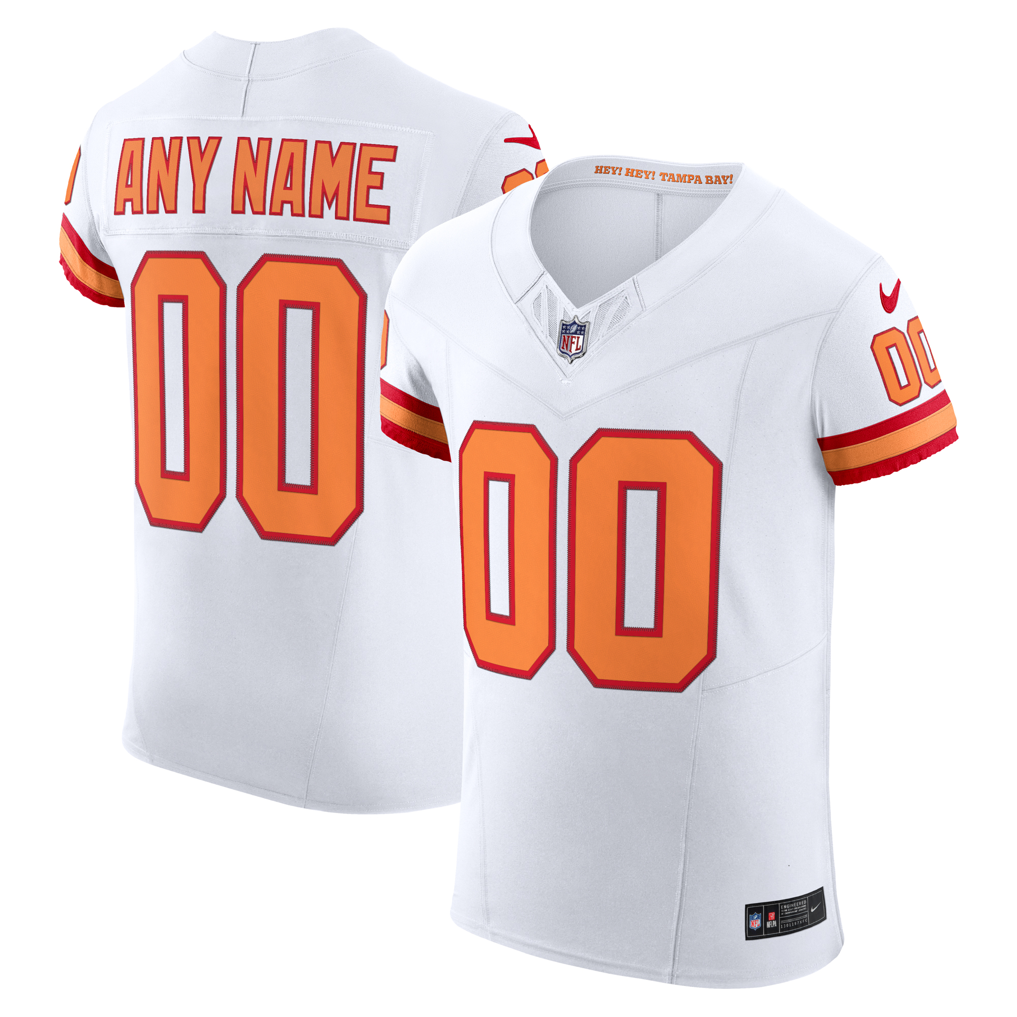 Men's Nike White Tampa Bay Buccaneers  Vapor F.U.S.E. Custom Elite Jersey