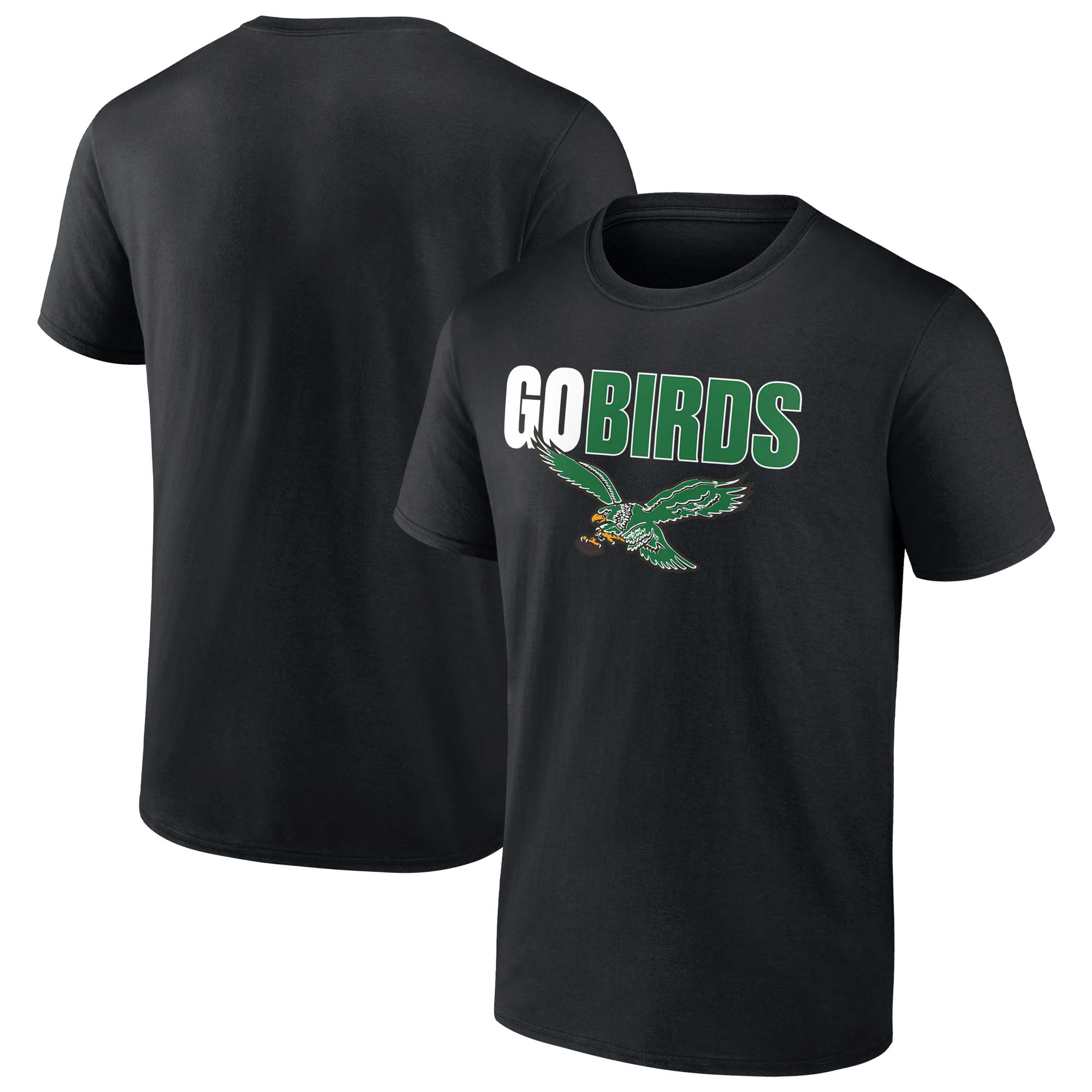 Men's Fanatics Black Philadelphia Eagles Go Birds T-Shirt