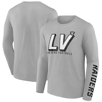 Men's Fanatics Gray Las Vegas Raiders Long Sleeve T-Shirt