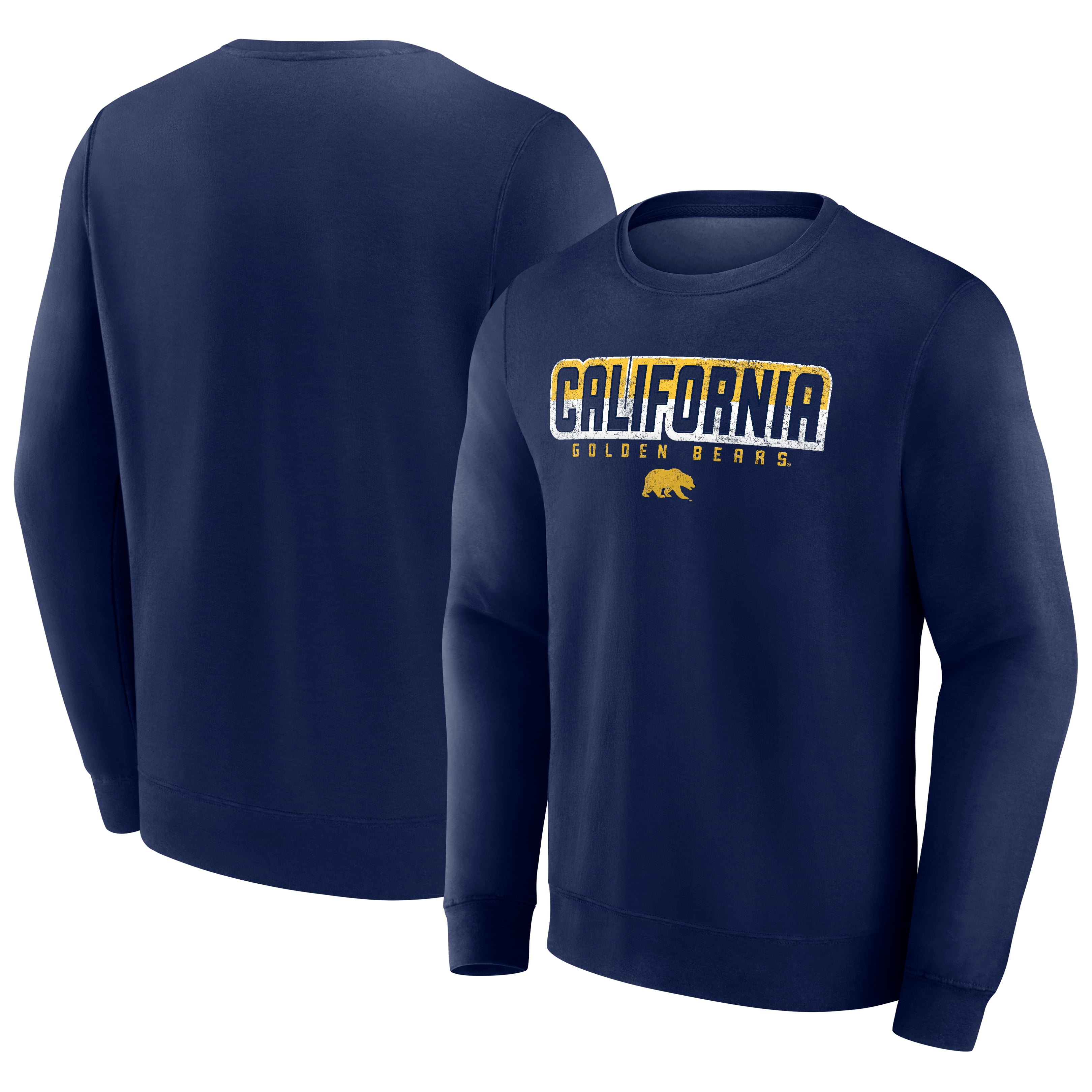 Men's Navy Cal Bears Split Knockout Fleece Pullover Hoodie