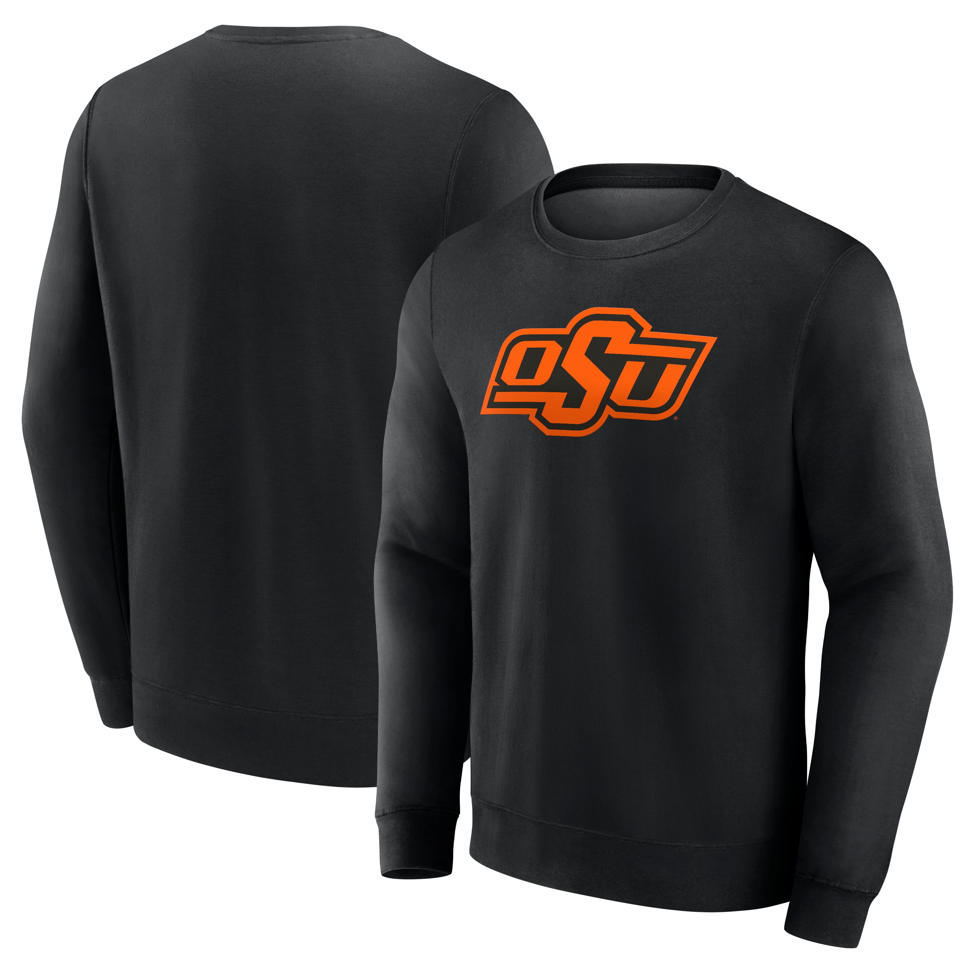 Men's Black Oklahoma State Cowboys Primary Logo Fleece Pullover Sweatshirt