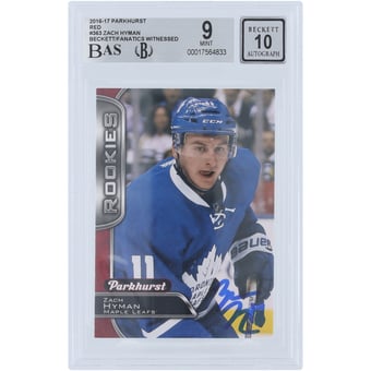 Zach Hyman Toronto Maple Leafs Autographed 2016-17 Upper Deck Parkhurst #363 Beckett Fanatics Witnessed Authenticated 9/10 Rookie Card