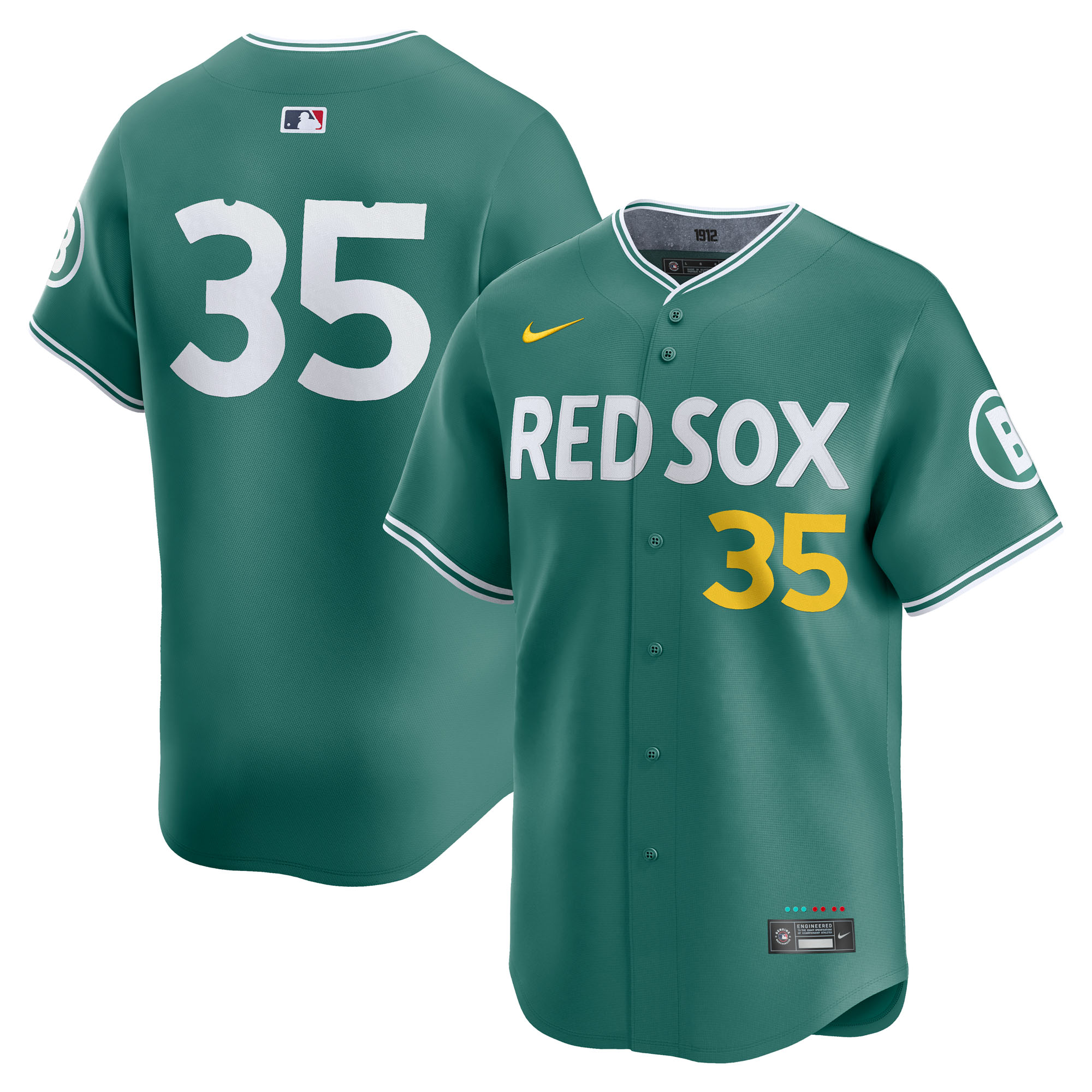 Men's Nike Garrett Crochet Green Boston Red Sox 2025 City Connect Limited Player Jersey
