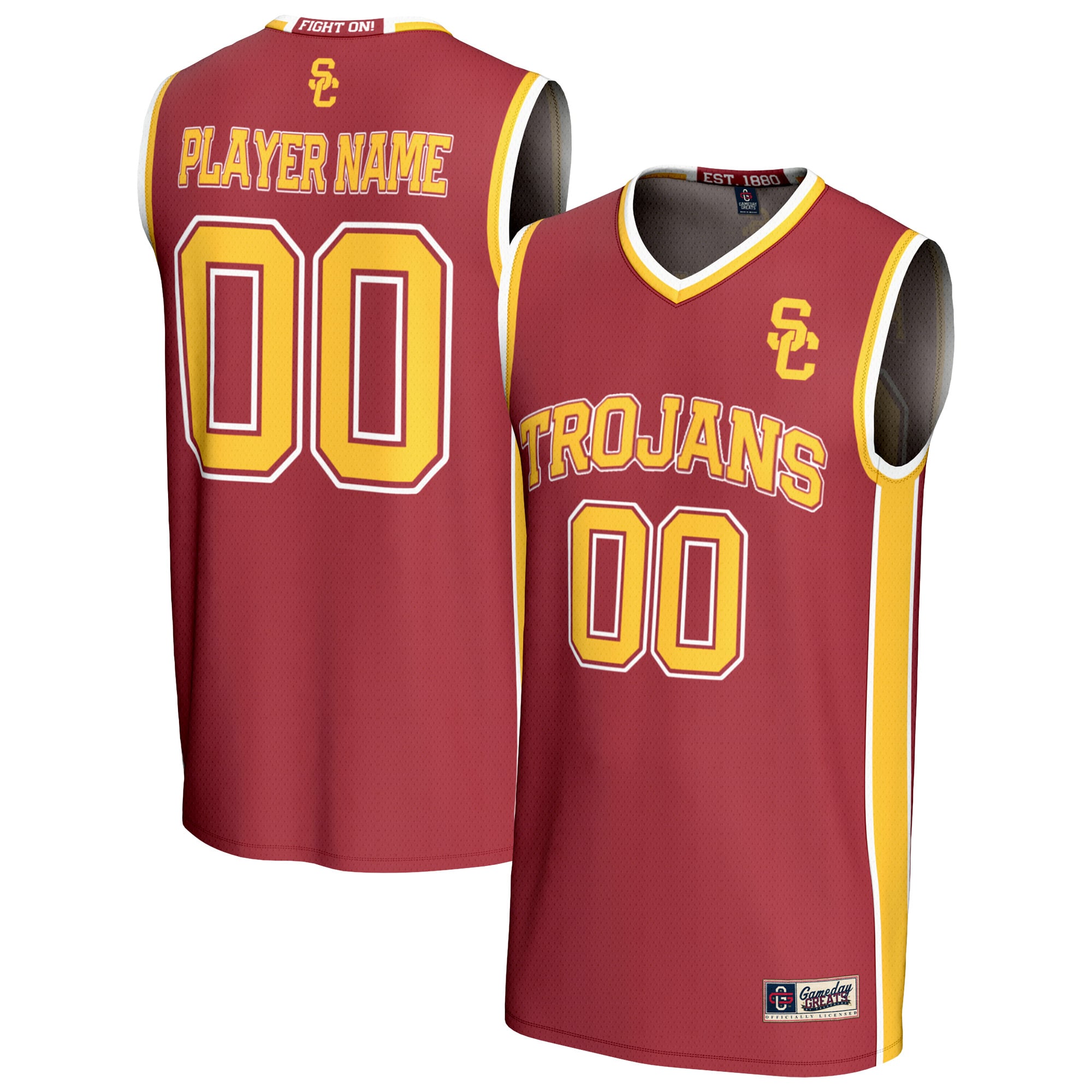 Unisex GameDay Greats  Cardinal USC Trojans Lightweight Collegiate Men's Basketball NIL Pick-A-Player Fashion Jersey