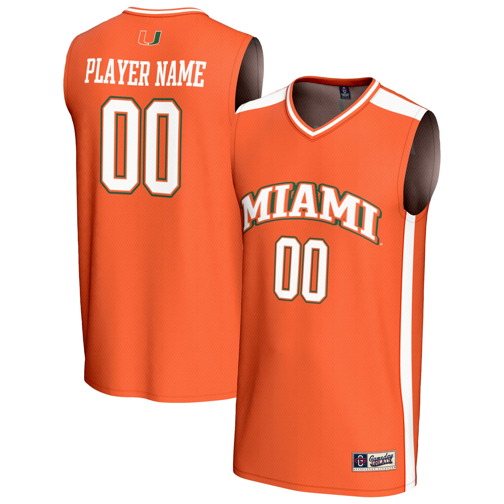 Youth GameDay Greats  Orange Miami Hurricanes Lightweight Collegiate Men's Basketball NIL Pick-A-Player Fashion Jersey