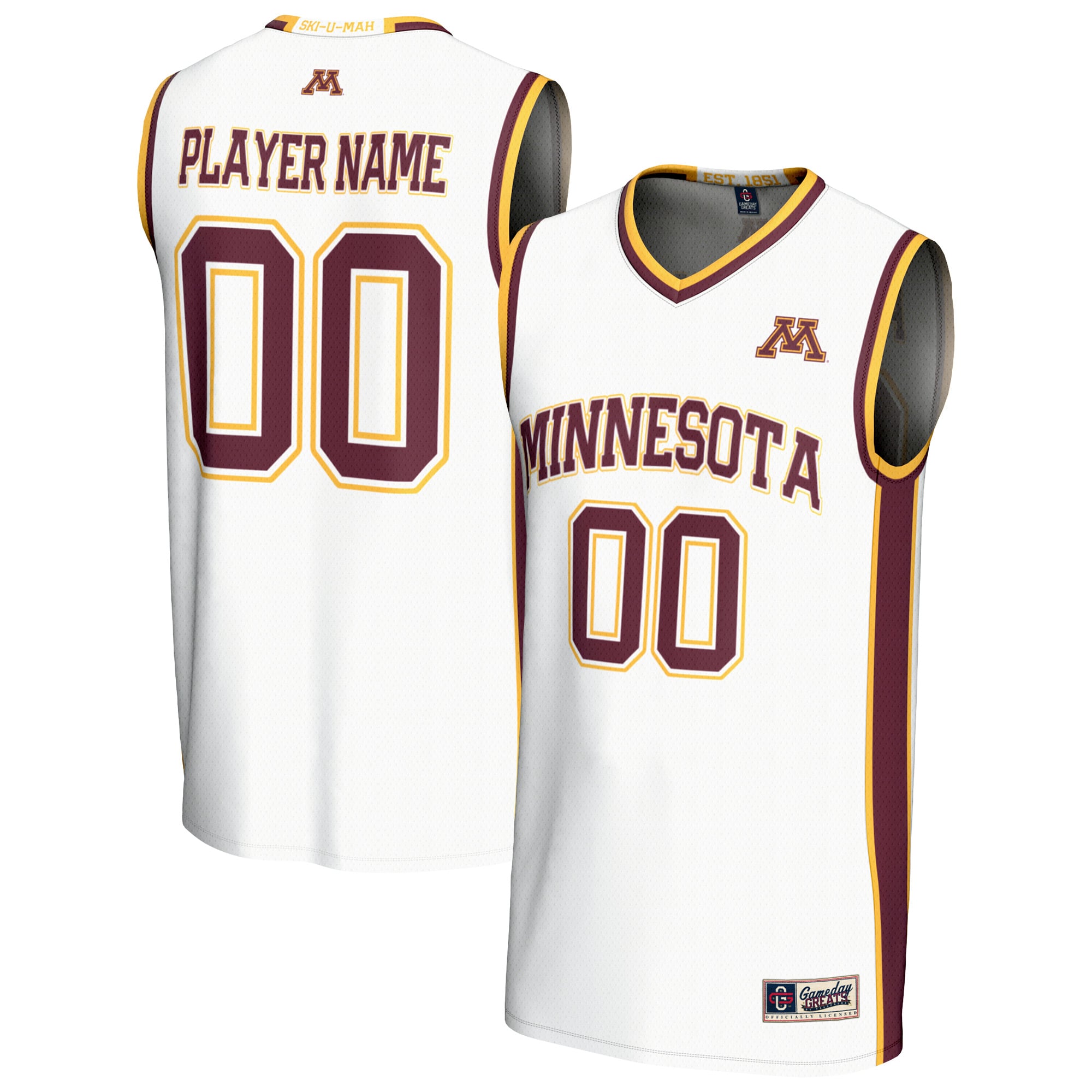 Unisex GameDay Greats  White Minnesota Golden Gophers Lightweight Collegiate Women's Basketball NIL Pick-A-Player Fashion Jersey