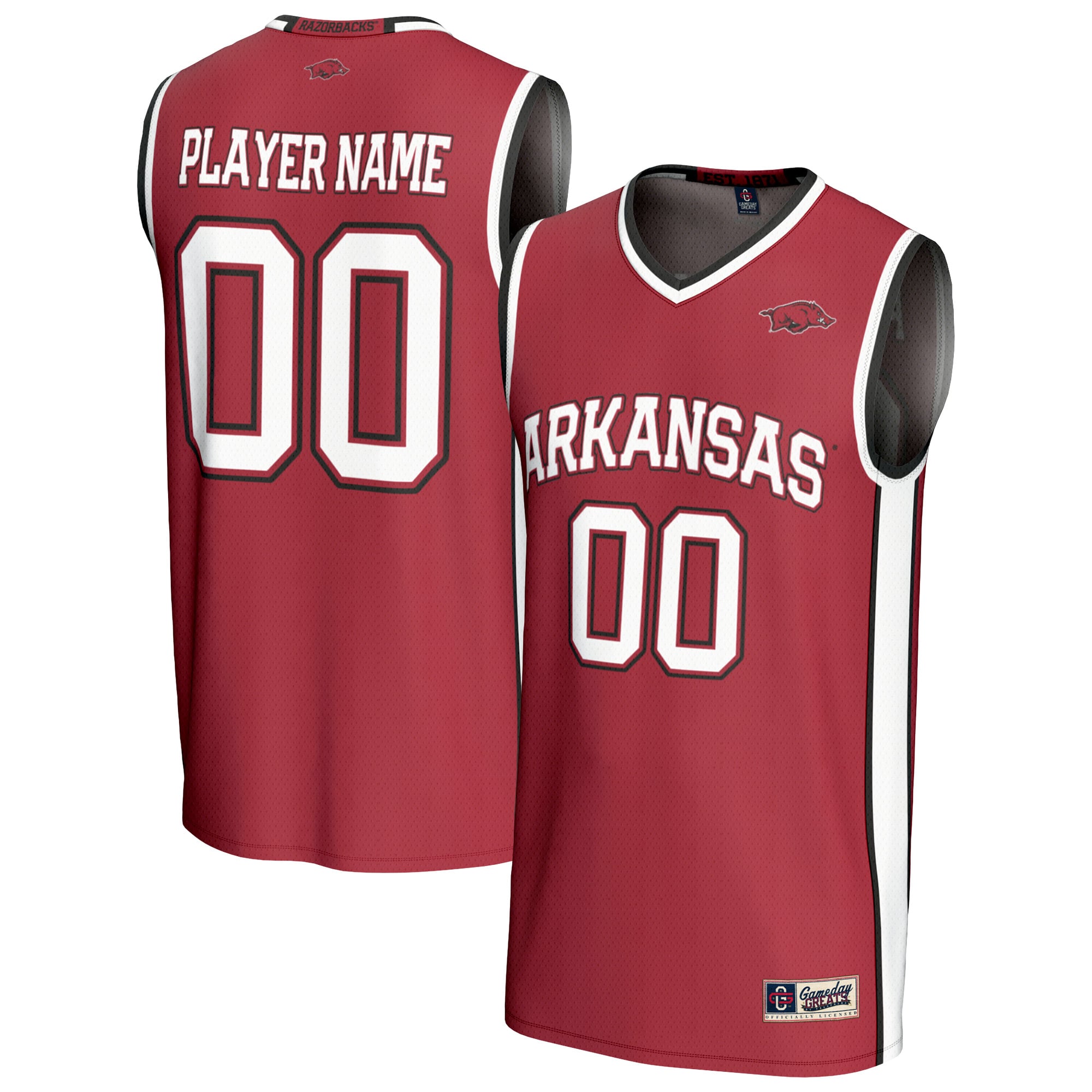 Unisex GameDay Greats  Cardinal Arkansas Razorbacks Lightweight Collegiate Women's Basketball NIL Pick-A-Player Fashion Jersey