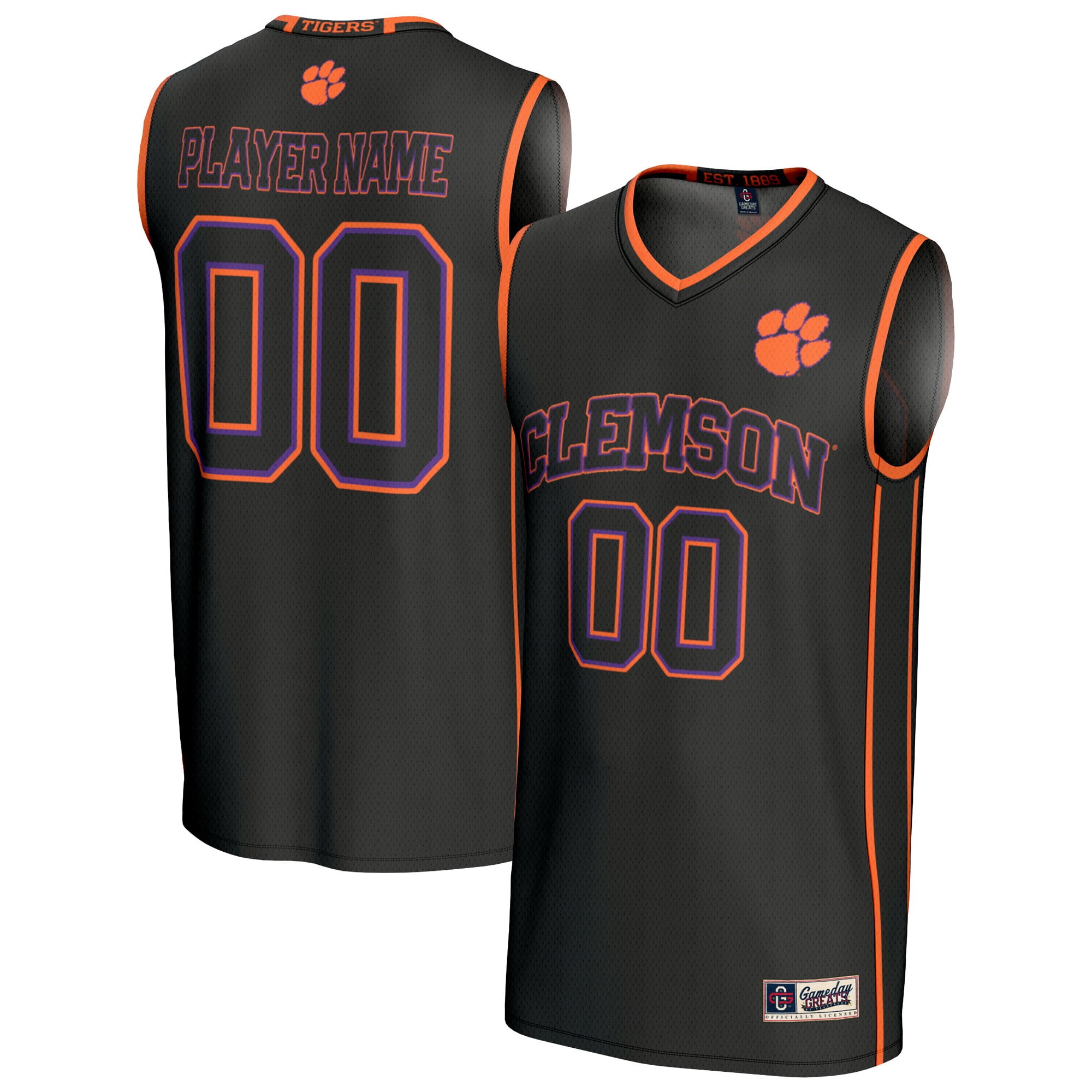 Youth GameDay Greats  Black Clemson Tigers Youth Lightweight Collegiate Women's Basketball NIL Fashion Jersey