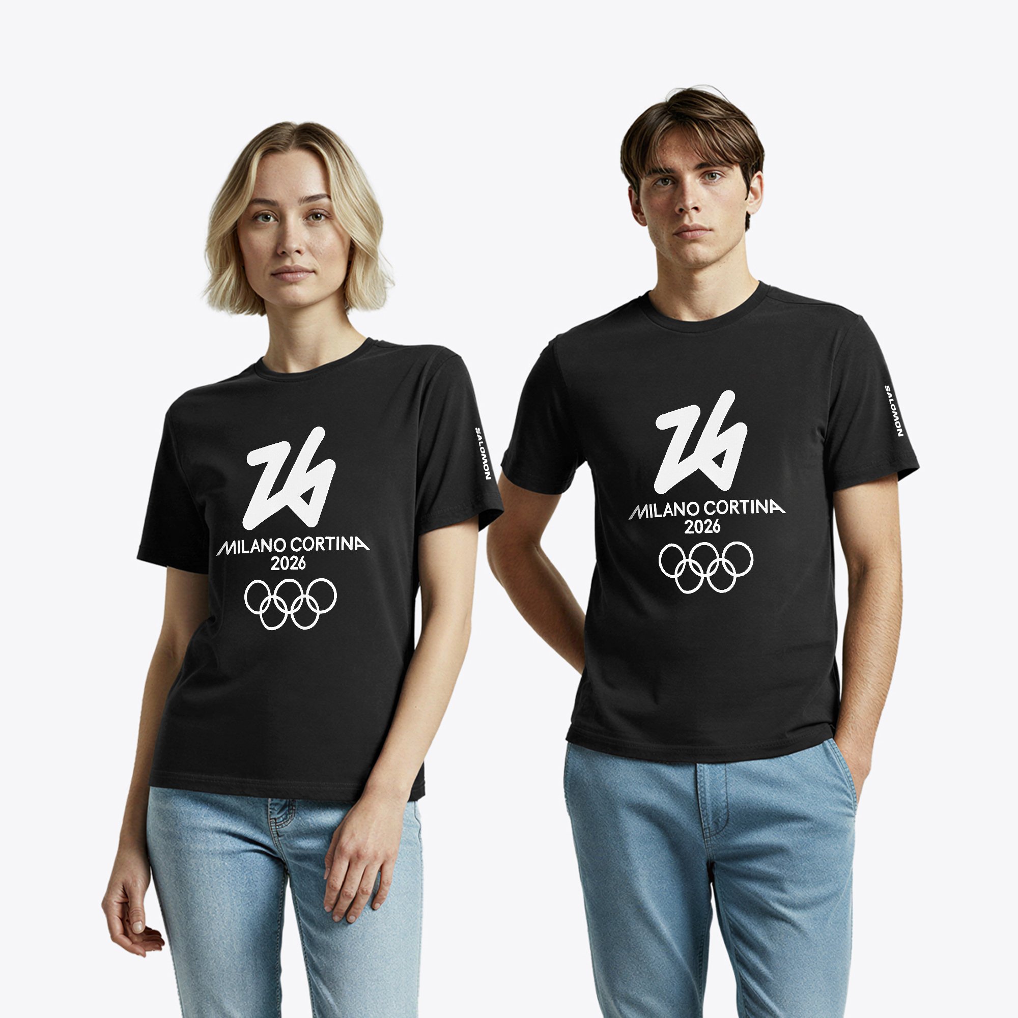 Milano Cortina 2026 Olympics Salomon Logo T-Shirt - Nero - Unisex