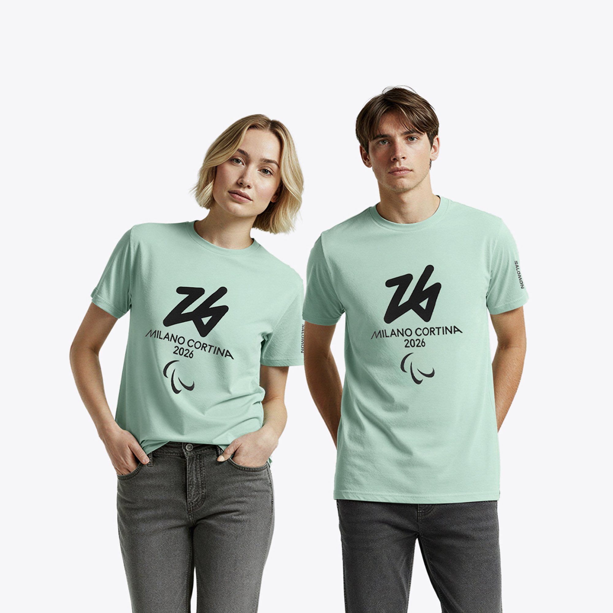 Milano Cortina 2026 Paralympics Salomon Logo T-Shirt - Verde - Unisex