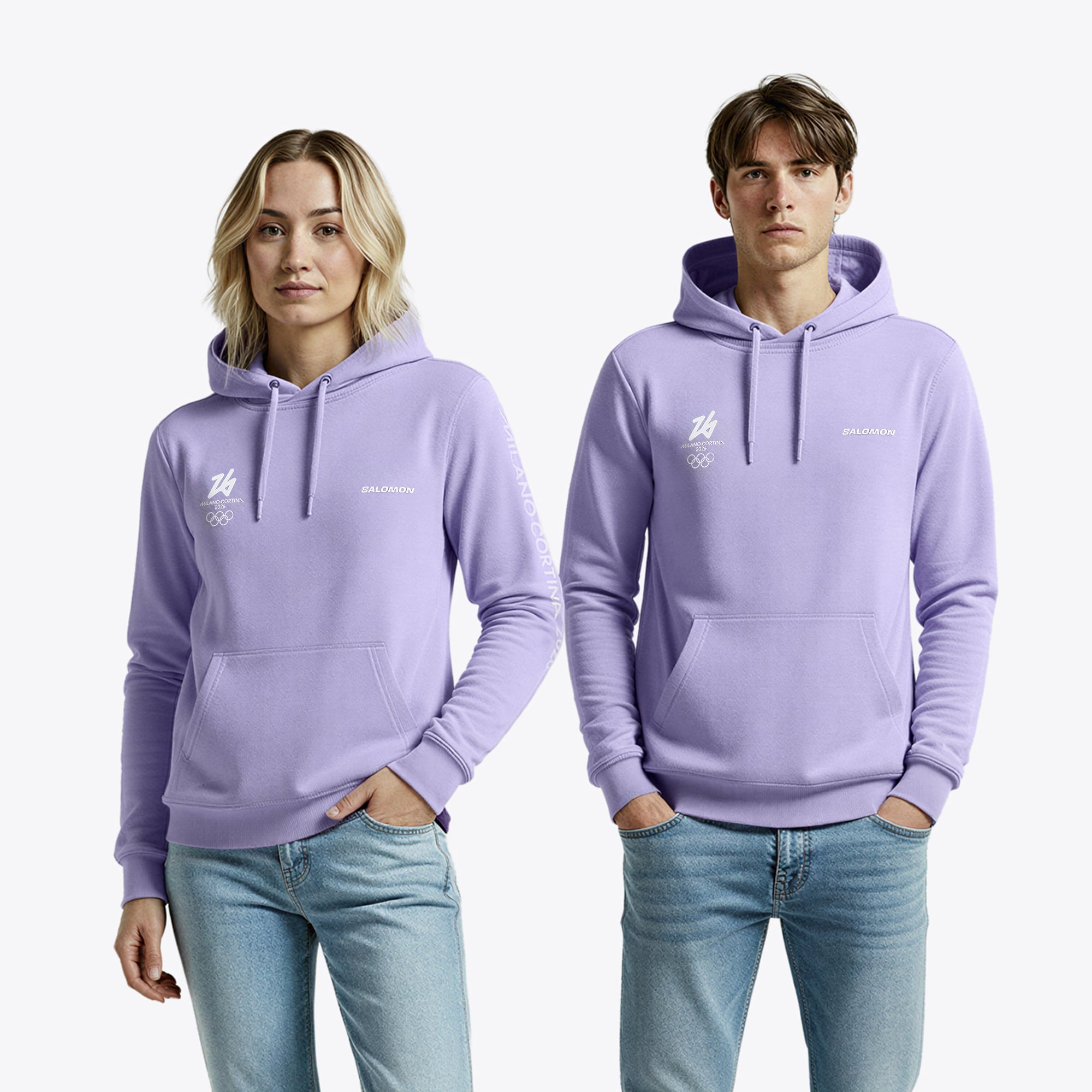 Milano Cortina 2026 Olympics Salomon Logo Graphic Hoodie - Unisex - Viola