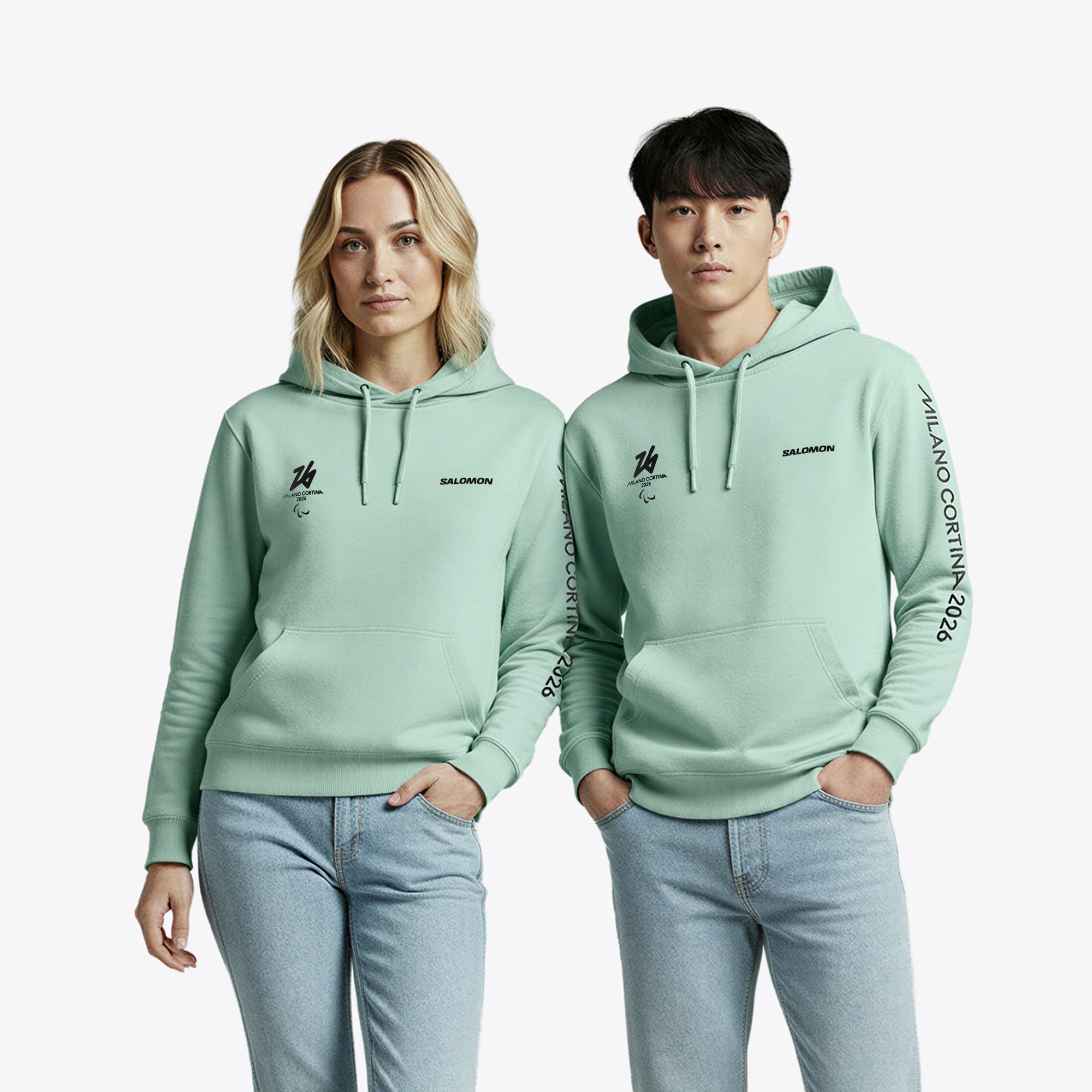 Milano Cortina 2026 Paralympics Salomon Logo Hoodie - Verde - Unisex