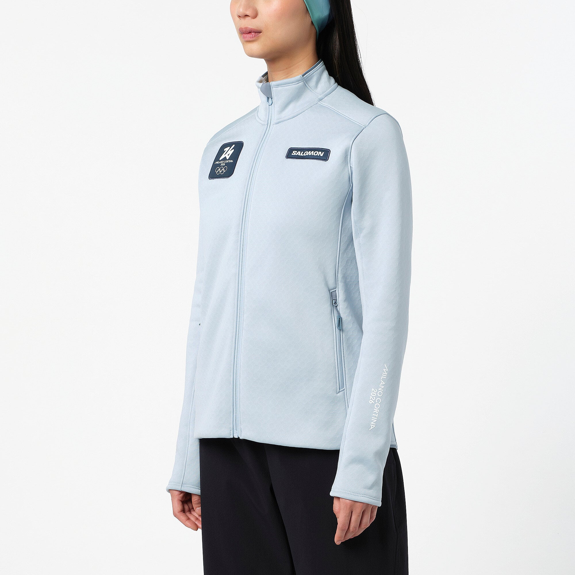 Milano Cortina 2026 Olympics Salomon Outline Warm Jacket - Blu - Donna