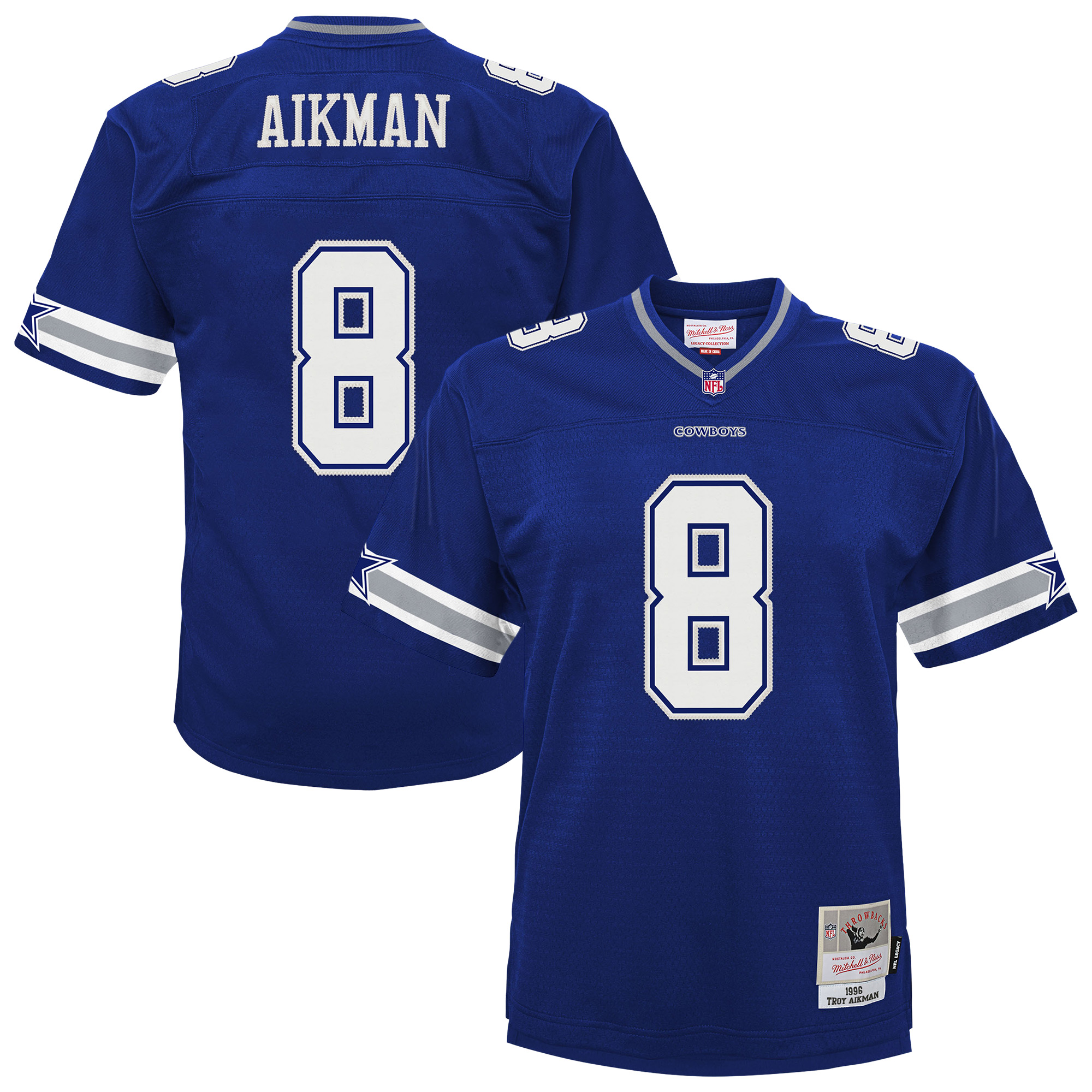 Preschool Mitchell & Ness Troy Aikman Navy Dallas Cowboys 1996 Retired Player Legacy Jersey