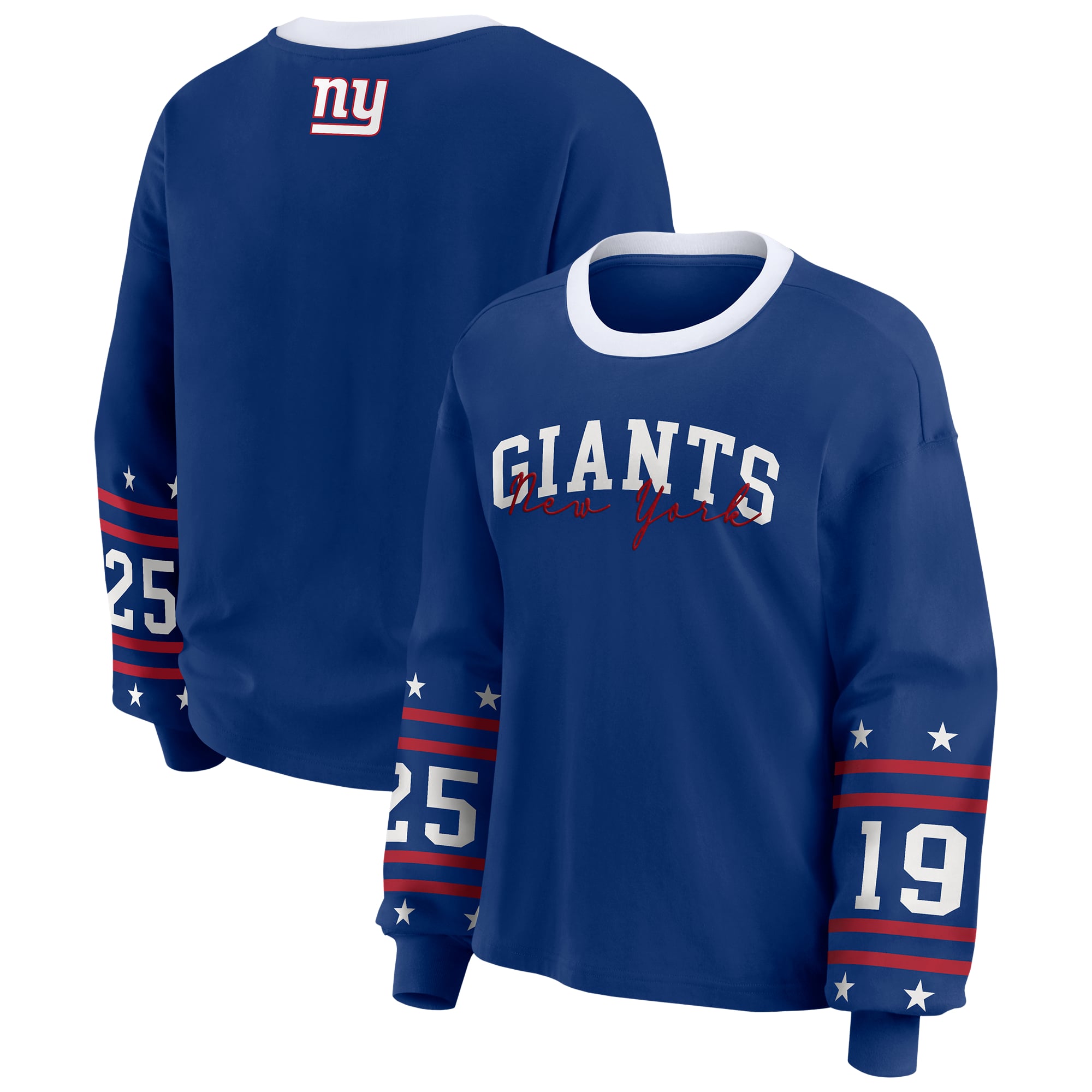 Women's WEAR by Erin Andrews Royal New York Giants Sport Long-Sleeve T-Shirt