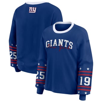 Women's WEAR by Erin Andrews Royal New York Giants Sport Long-Sleeve T-Shirt