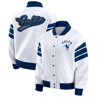 Women's WEAR by Erin Andrews White Indianapolis Colts Plus Size Full-Snap Fleece Sweatshirt Jacket