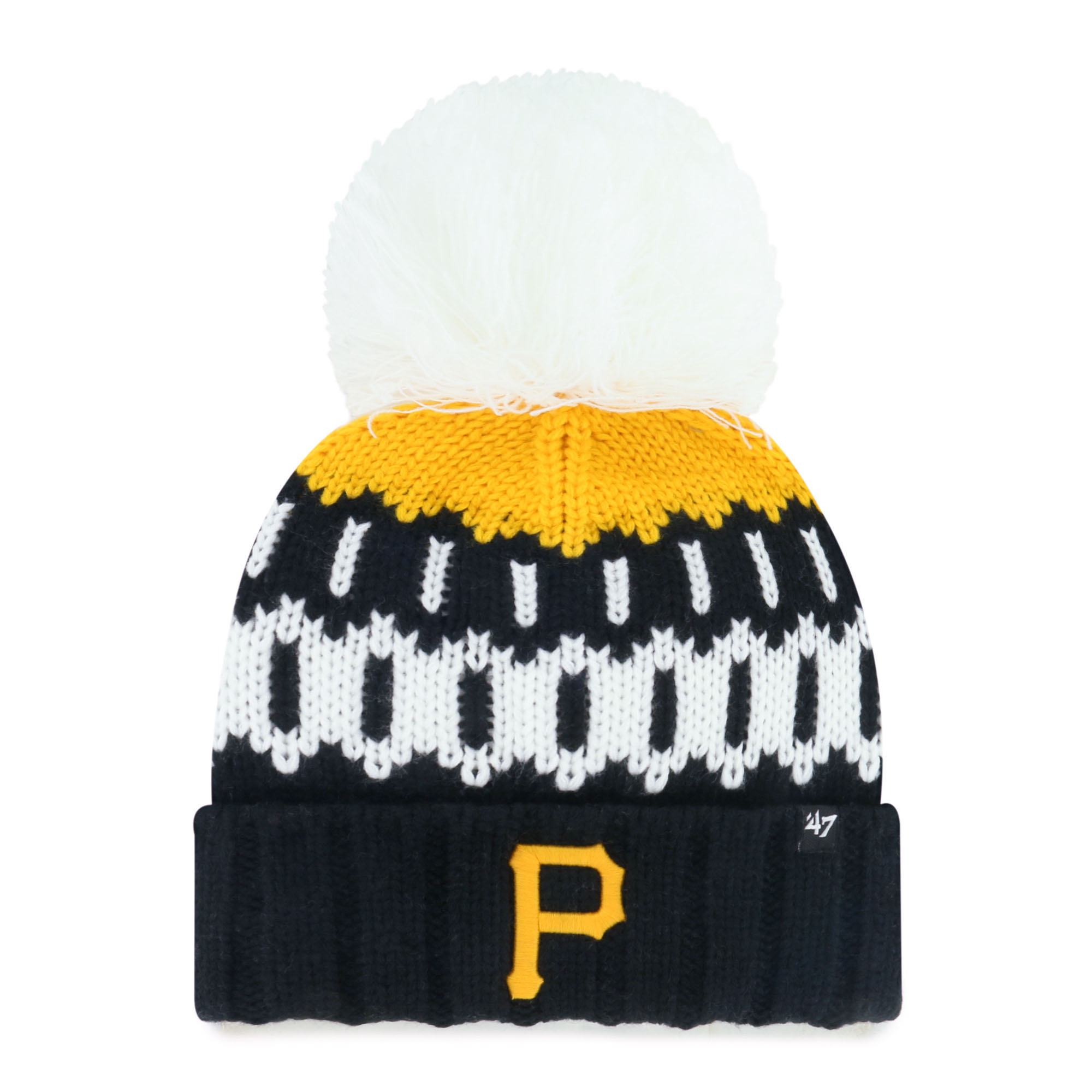 Women’s ’47 Black Pittsburgh Pirates Felicity Cuffed Knit Hat with Pom Women’s ’47 Black Pittsburgh Pirates Felicity Cuffed Knit Hat with Pom