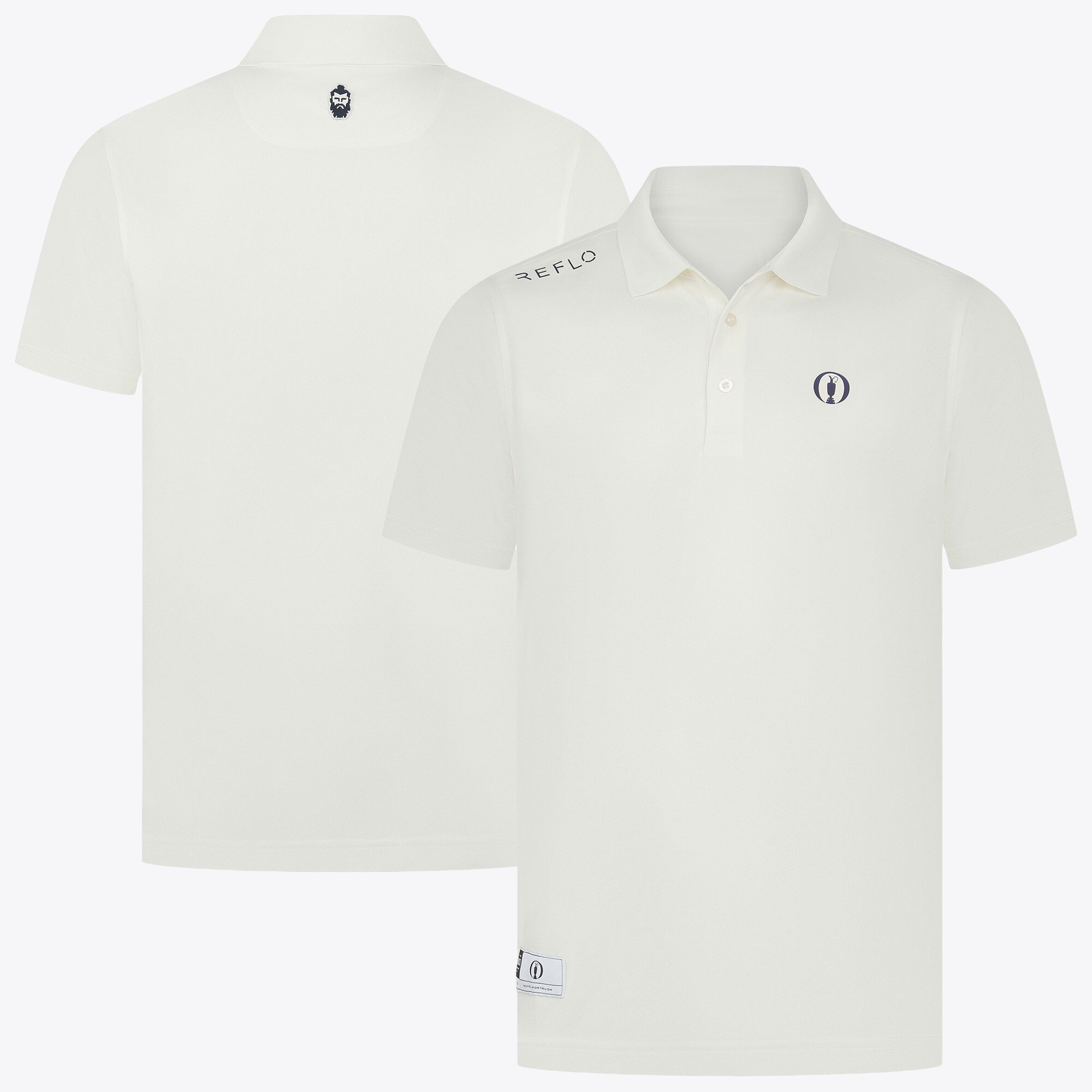 Polo The 153rd Open Royal Portrush Reflo Where Giants Play - Bianco
